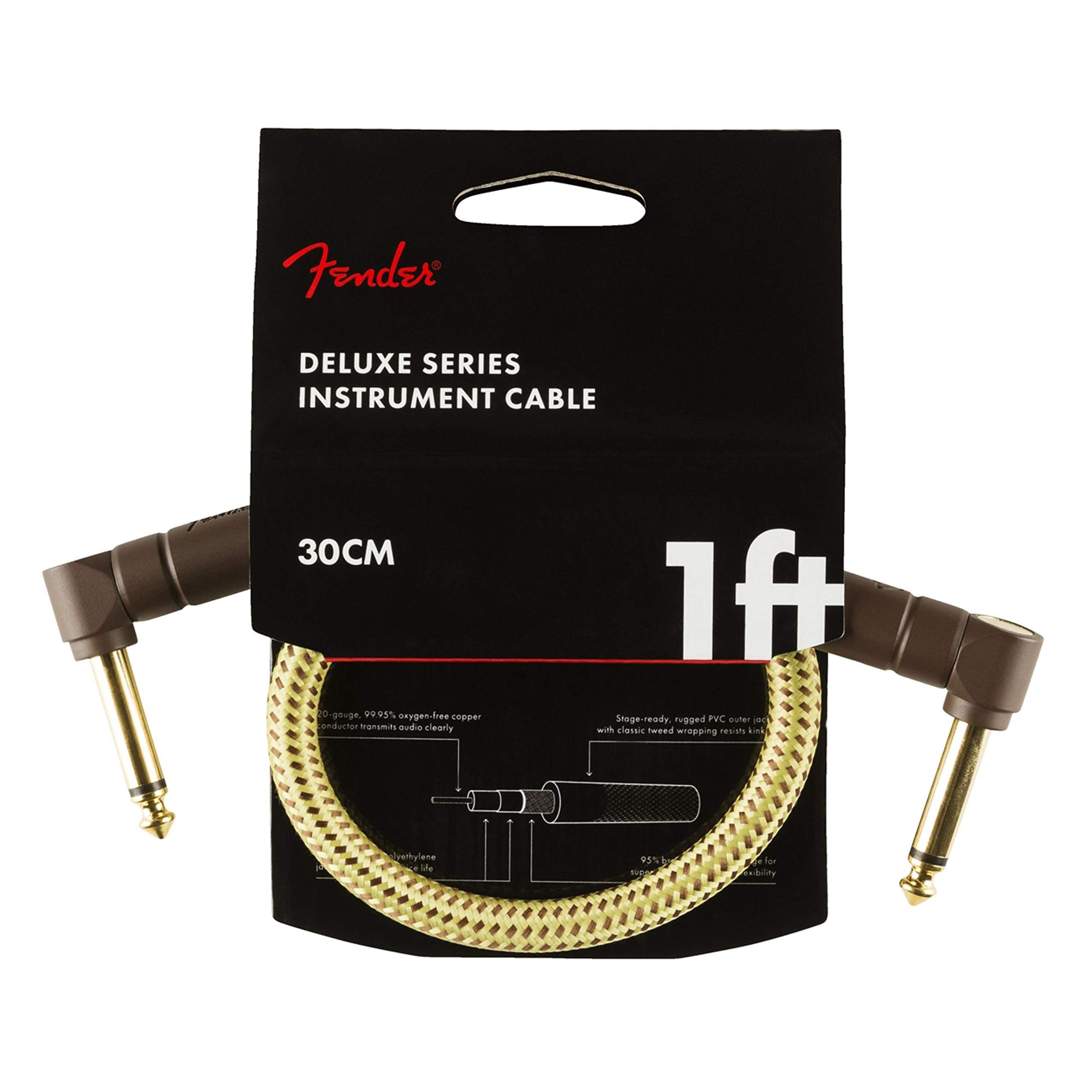 Fender Audio-Kabel, Deluxe Tweed Patch Cable 30 cm - Stereo Patchkabel