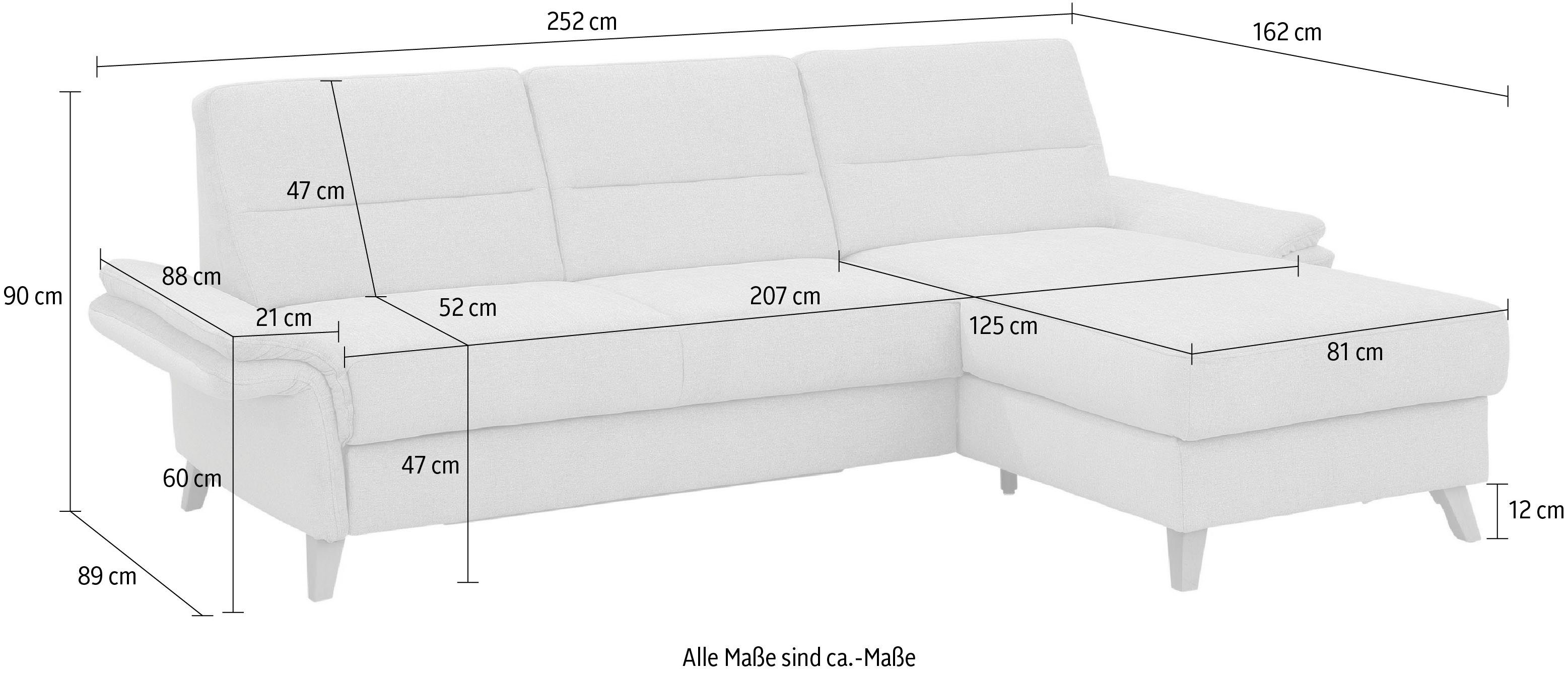 mit wahlweise affaire Ecksofa Bettfunktion, Westerland, Home Federkern-Polsterung, Bettkasten