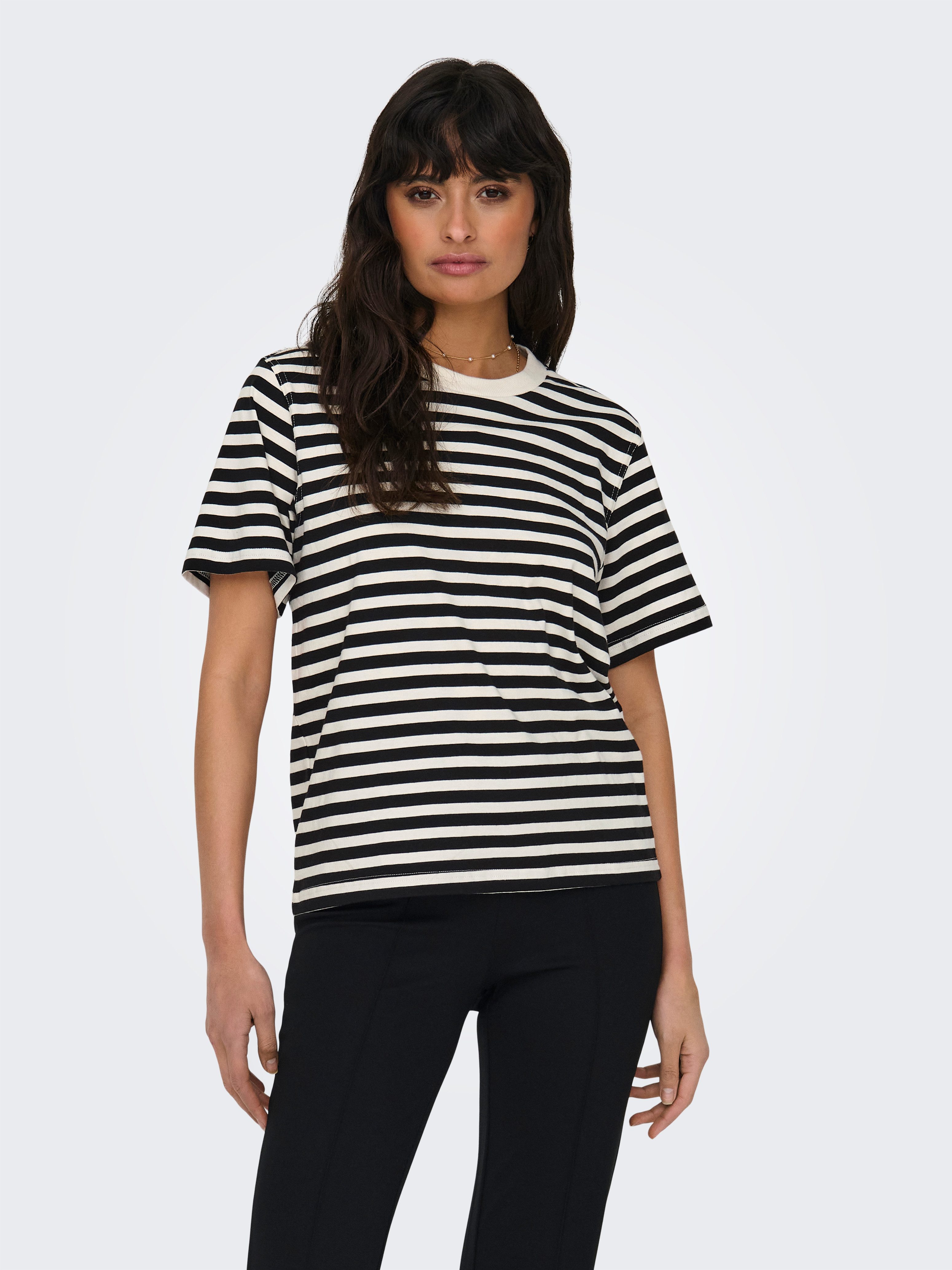 ONLY Kurzarmshirt ONLLIVINA S/S STRIPE TEE JRS NOOS günstig online kaufen