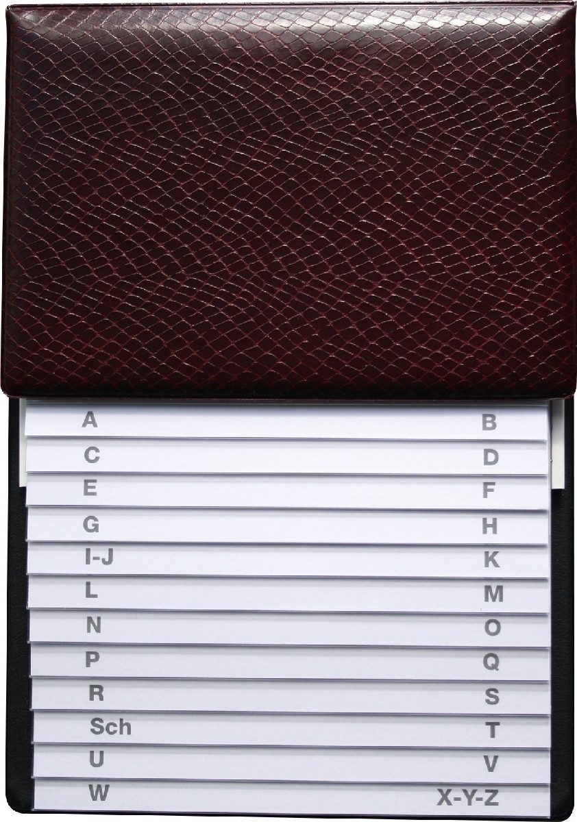 Tagebuch Telefonklappregister hochwertige Ausführung Kunstleder 160x230x10mm w.