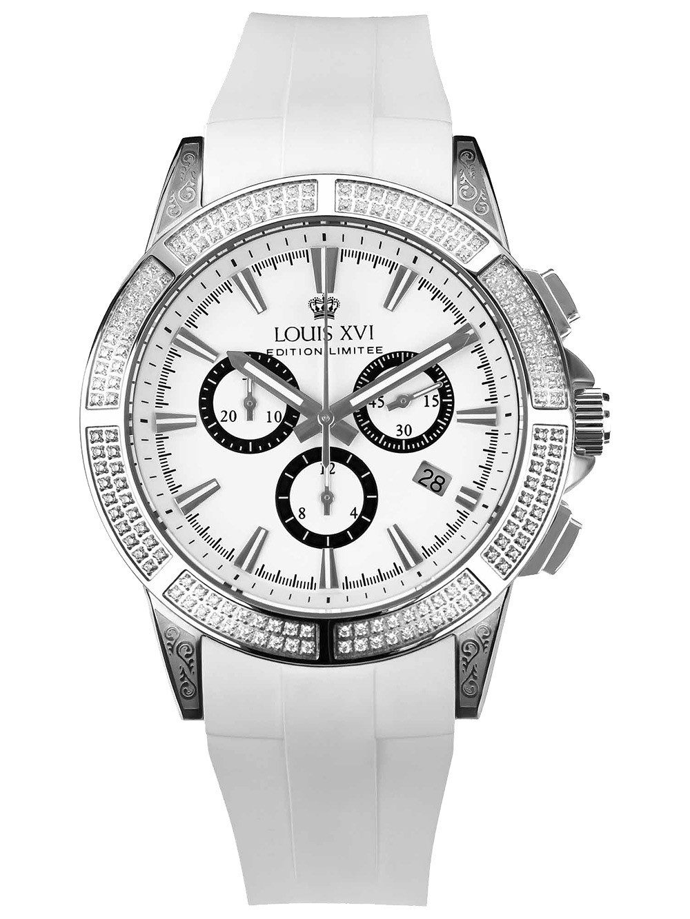 Quarzuhr Louis XVI LXVI1137 Herrenuhr Majesté Iced Out Royale Chronograph 43mm Louis XVI LXVI1137 Herrenuhr Majesté Iced Out Royale Chronograph 43mm 5ATM