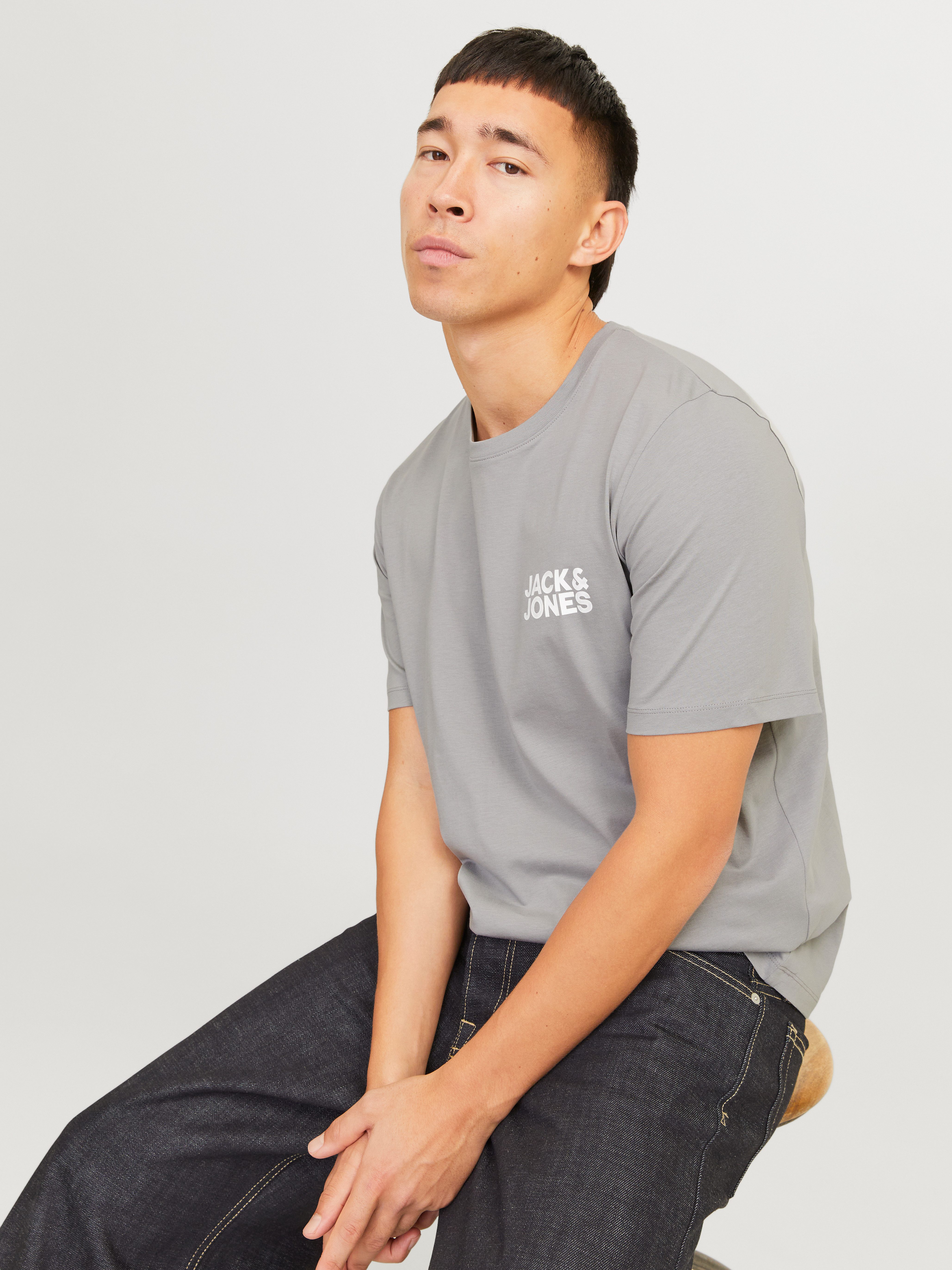Jack & Jones Rundhalsshirt JJECORP mit Logo-Print und klassischem Rundhals günstig online kaufen