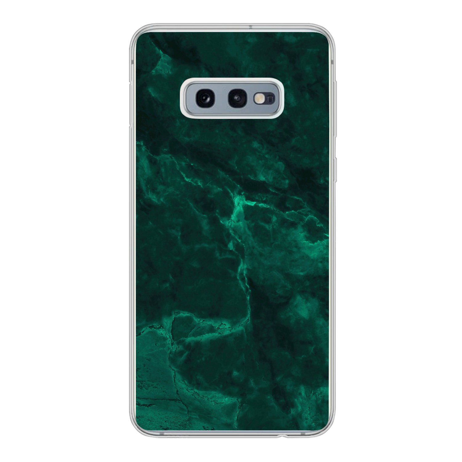 MuchoWow Handyhülle für Samsung Galaxy S10e Marmor - Limone - Grün - Strukturiert - Marmor, Phone Case, Silikon, Schutzhülle Dünn