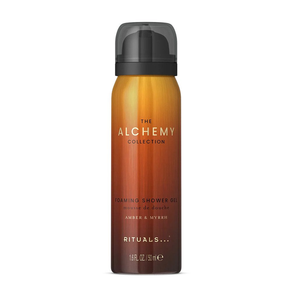 Rituals Duschgel The Alchemy Collection Foaming Shower Gel – 50 ml, 1-tlg., Reisegröße 50 ml – aromatische Kräuter & warme Noten für unterwegs