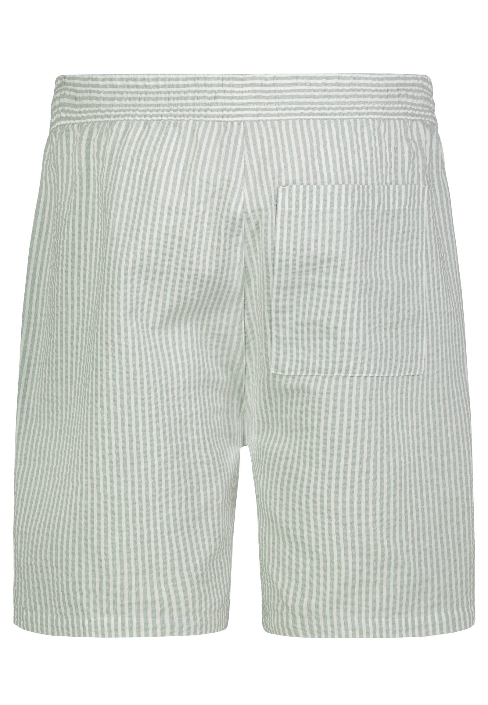 SUBLEVEL Shorts Herren Kurze Hose aus Seersucker Sommershorts, elastischer Gummibund, Streifen – Bild 2 von 3