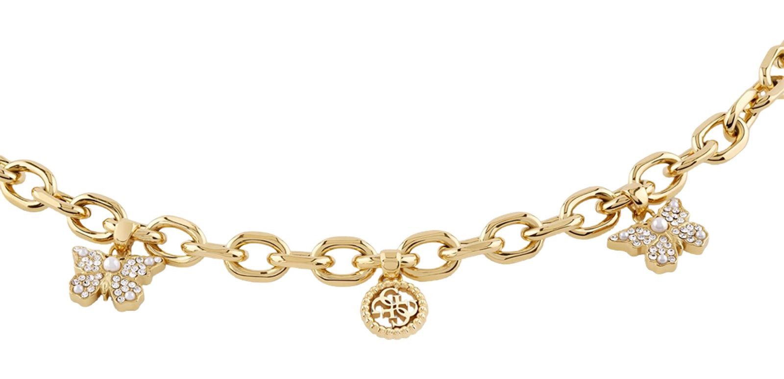 Guess Gliederkette 16-18" Borboleta & 4G Charm