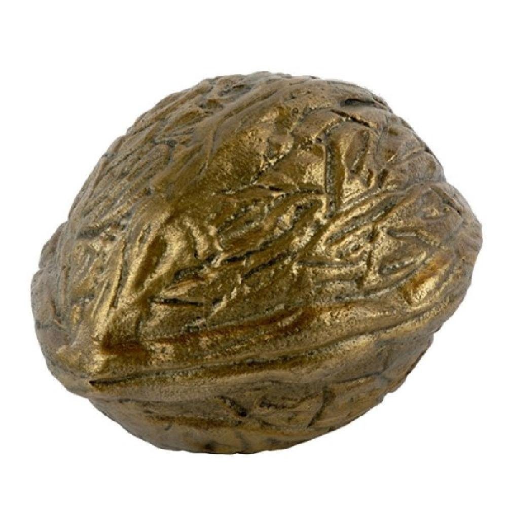 Lambert Weihnachtsbaumkugel Dekorationsobjekt Walnuss Cervello Gold (11cm)