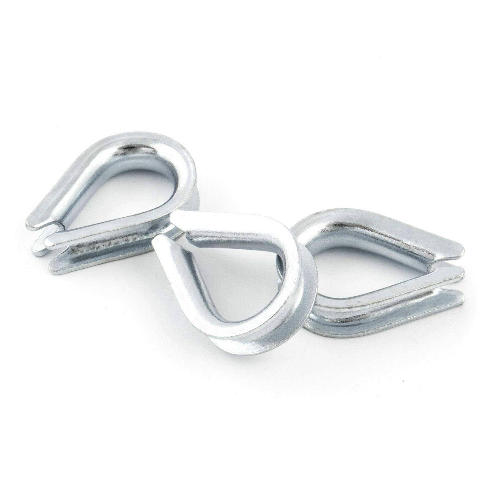 DQ-PP Kausche DQ-PP 100x Kauschen 3-20mm, Drahtseilkauschen,Stahl verzinkt,DIN 6899B, Stahlseil, Drahtseil, Seilkauschen für Seil, Drahtseilkausche, Tauwerk