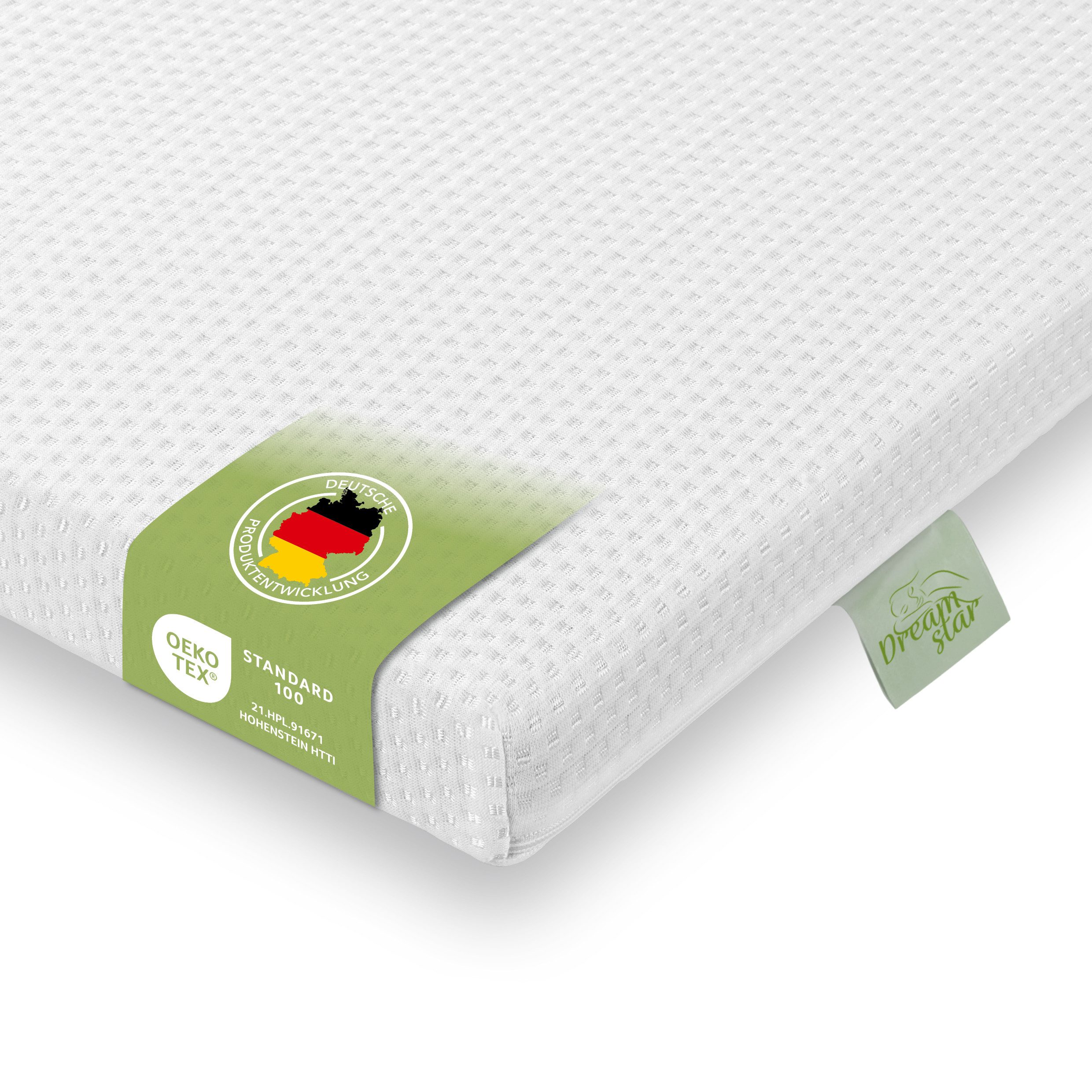 Dreamstar, Topper Easy Dream, in 90x200, 140x200, 180x200 cm und weitere Größen, 5 cm hoch, Kaltschaum, ergonomische Matratzenauflage in drei Härtegraden, H2, H3 und H4