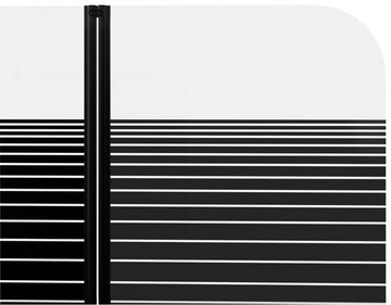 Marwell Badewannenfaltwand White Stripes, Einscheibensicherheitsglas, 2-teilig, BxH: 100x140 cm