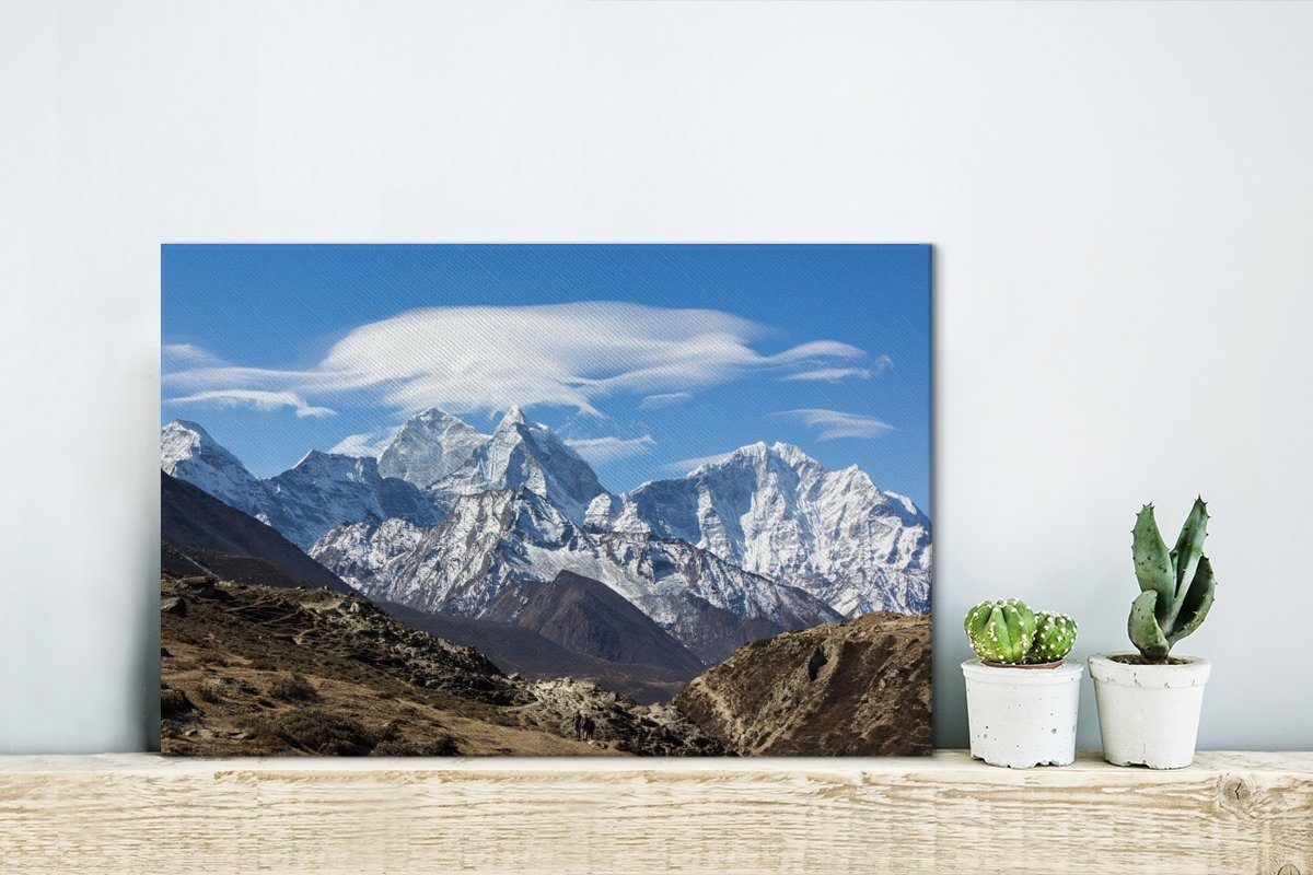 St), Wanddeko, in Nepal, 30x20 Aufhängefertig, OneMillionCanvasses® cm (1 Wandbild Himalaya-Berg Leinwandbilder, Leinwandbild