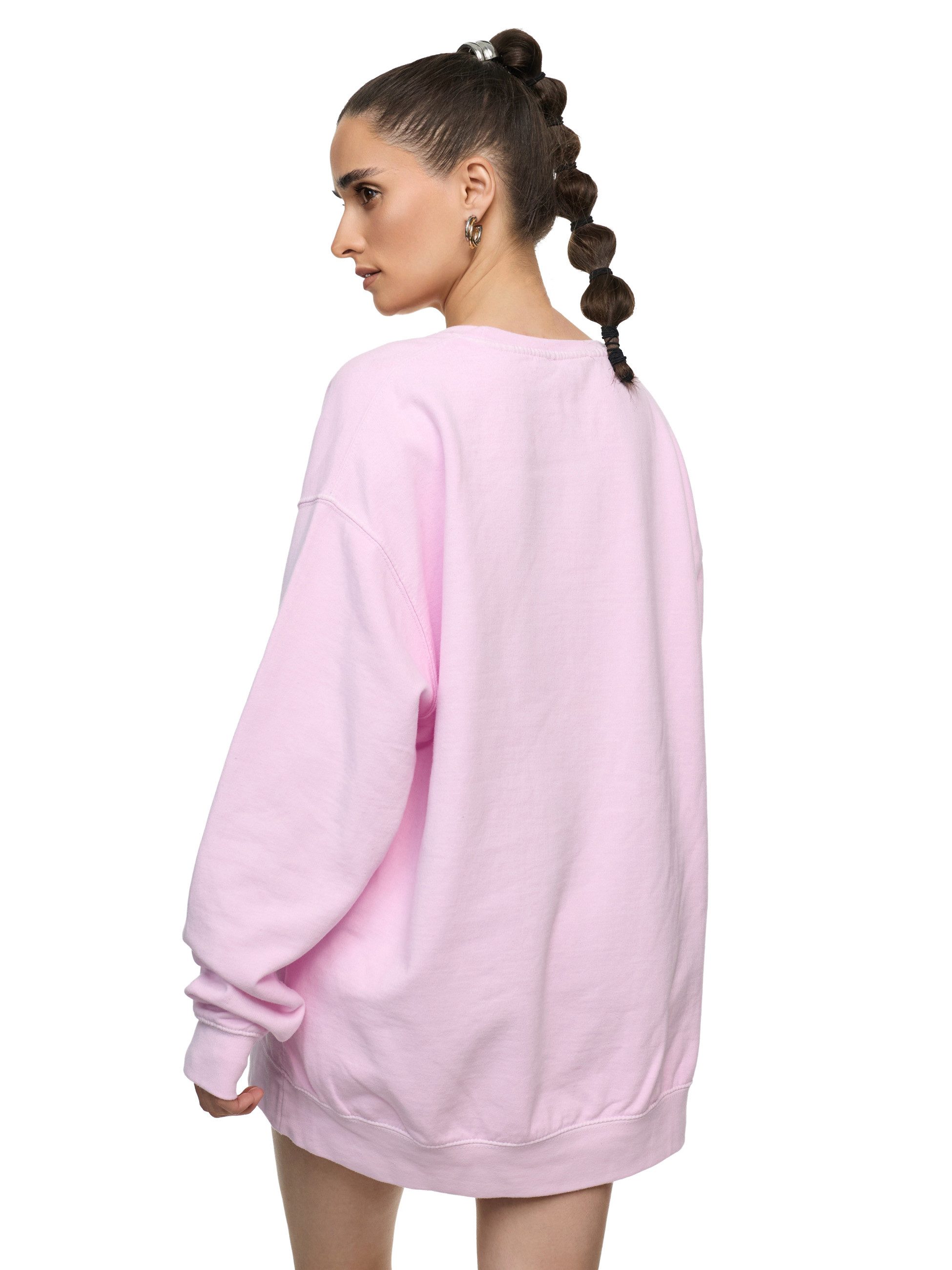 Worldclassca Sweatshirt Worldclassca Oversized Sweatshirt REBELLION Print Langarm Pullover PRINT - REBELLION - MIDNIGHT - MOTORCYCLE CLUB - ANGEL