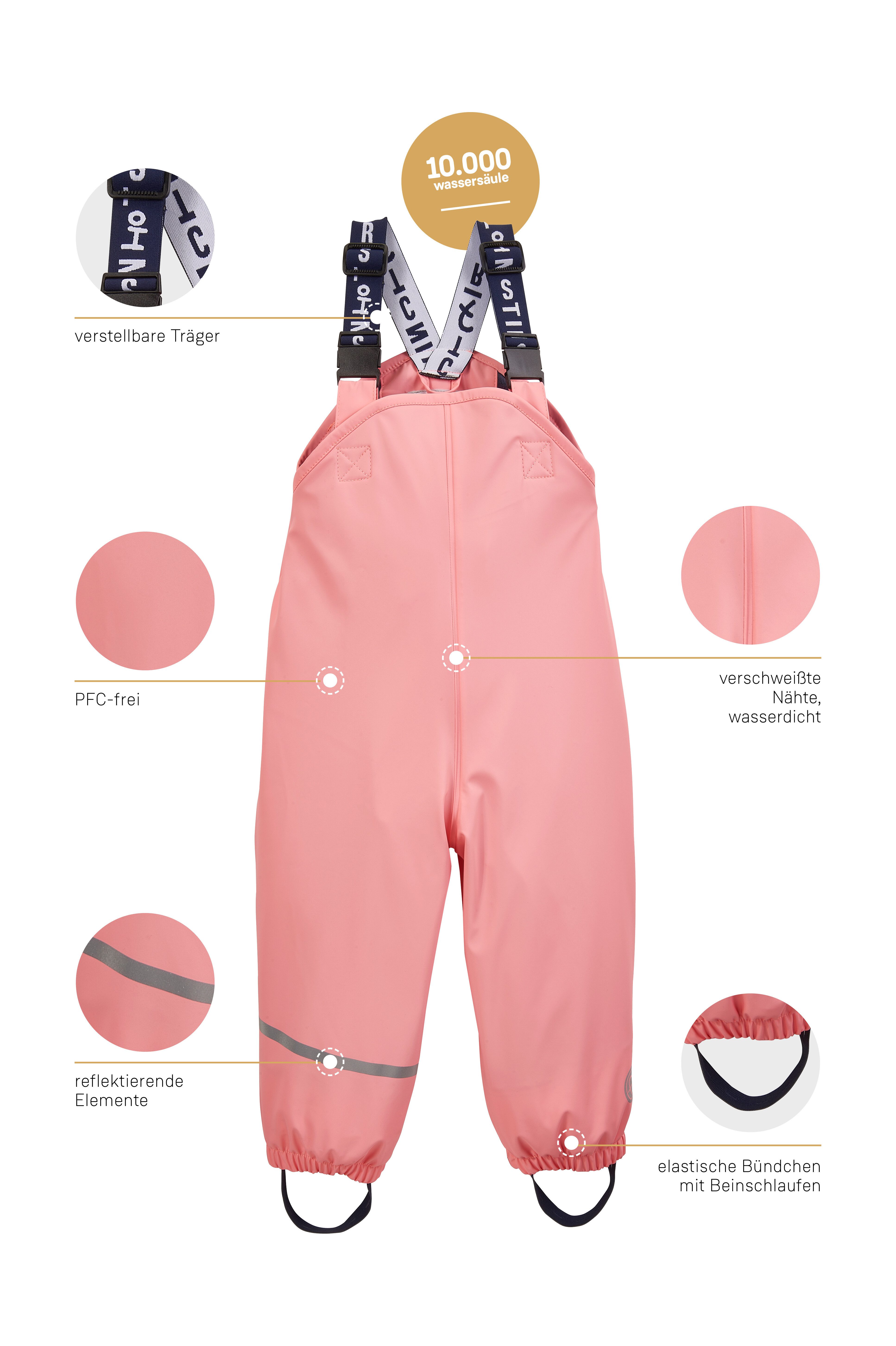 first instinct by killtec Funktionshose FIOS 63 MNS PNTS Wasserdichte Regenhose, reflektierend, verstellbare Träger – Bild 5 von 5