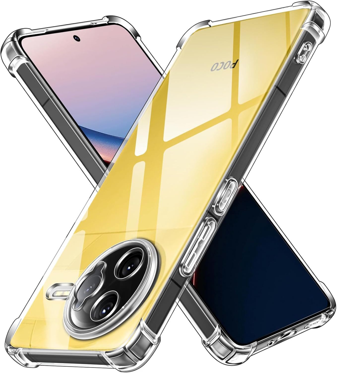 Widmann-Shop Handyhülle Xiaomi Poco Case F7 Ultra F7 Pro Hülle Transparent Schutzhülle Handy, für Poco F7 Pro, für Poco F7 Ultra