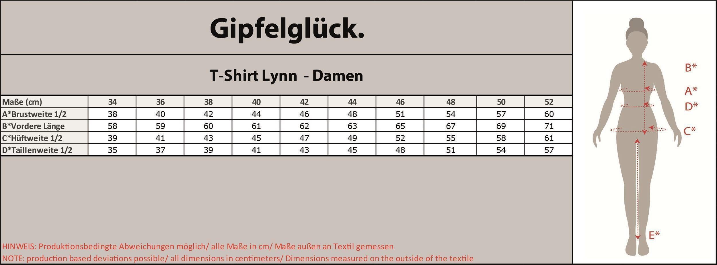 für Damen, White Gipfelglück Funktionsshirt Optic Bio-Baumwolle Lynn aus