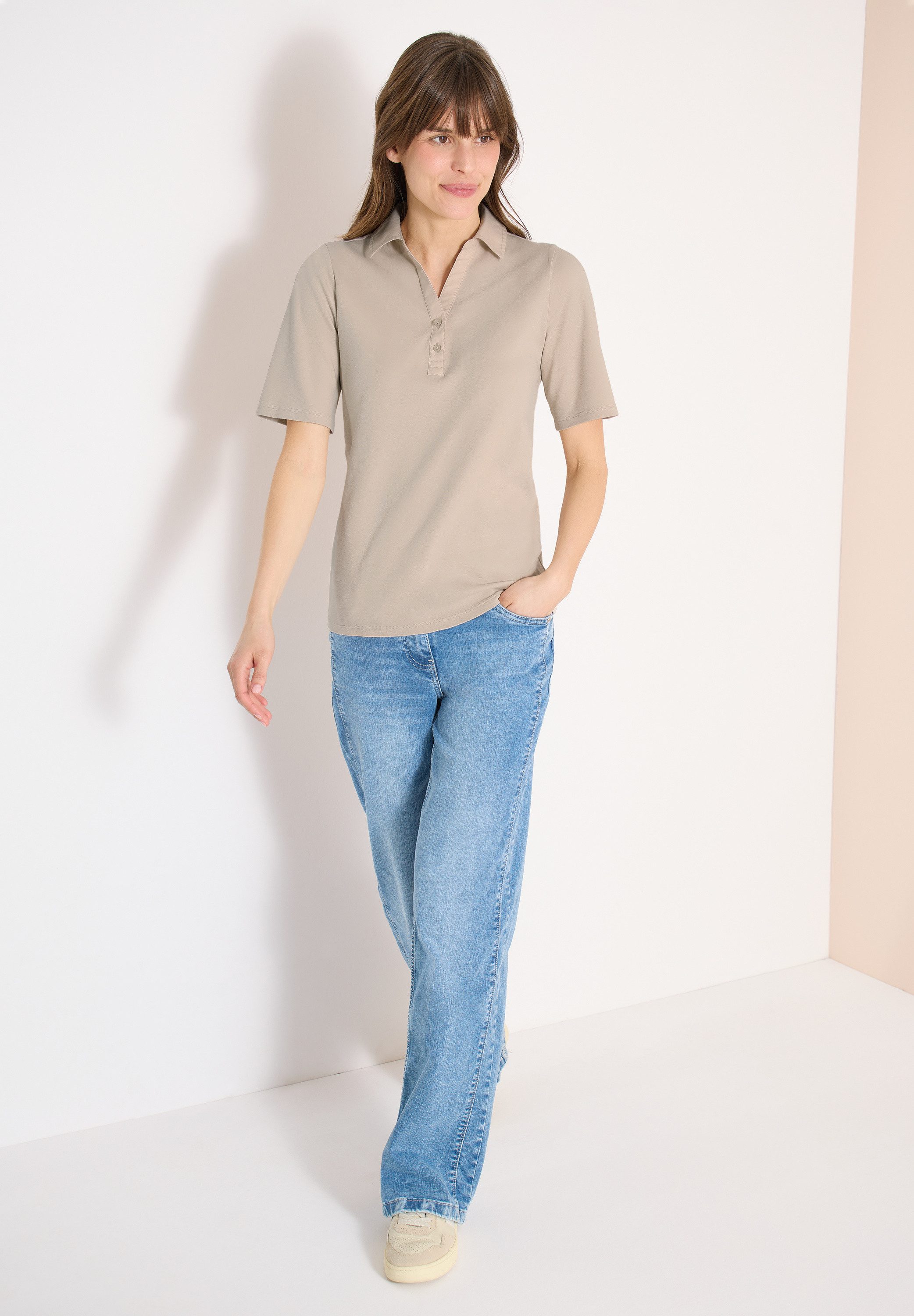 CECIL Poloshirt aus reiner Baumwolle