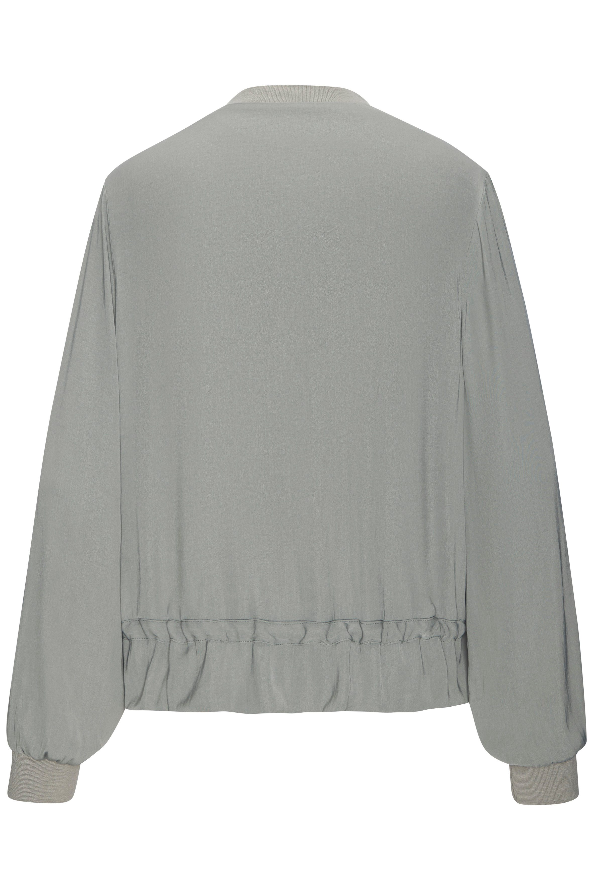 LASCANA Blouson aus leicht glänzender Satinqualität mit Reißverschluss und Taschen Leichte Jacke mit Tunnelzug, luftige Blousonjacke ohne Futter, casual – Bild 4 von 5