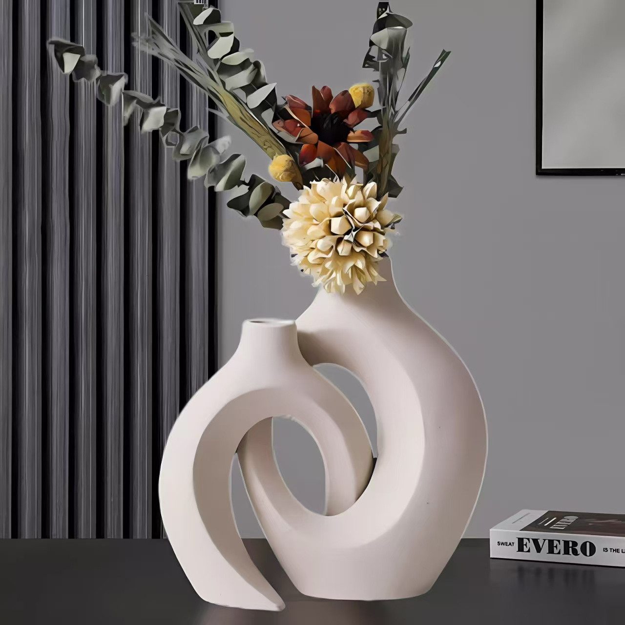 Masbekte Dekovase 2er-Set Keramik Vase, Matte günstig online kaufen