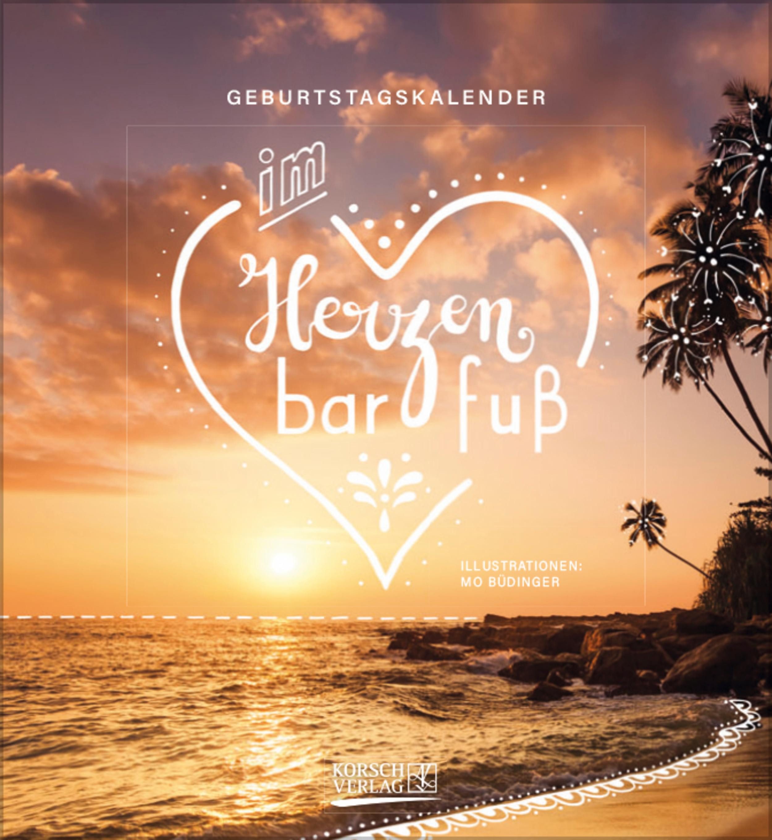 Korsch Verlag Geburtstagskalender Geburtstagskalender Im herzen barfuß