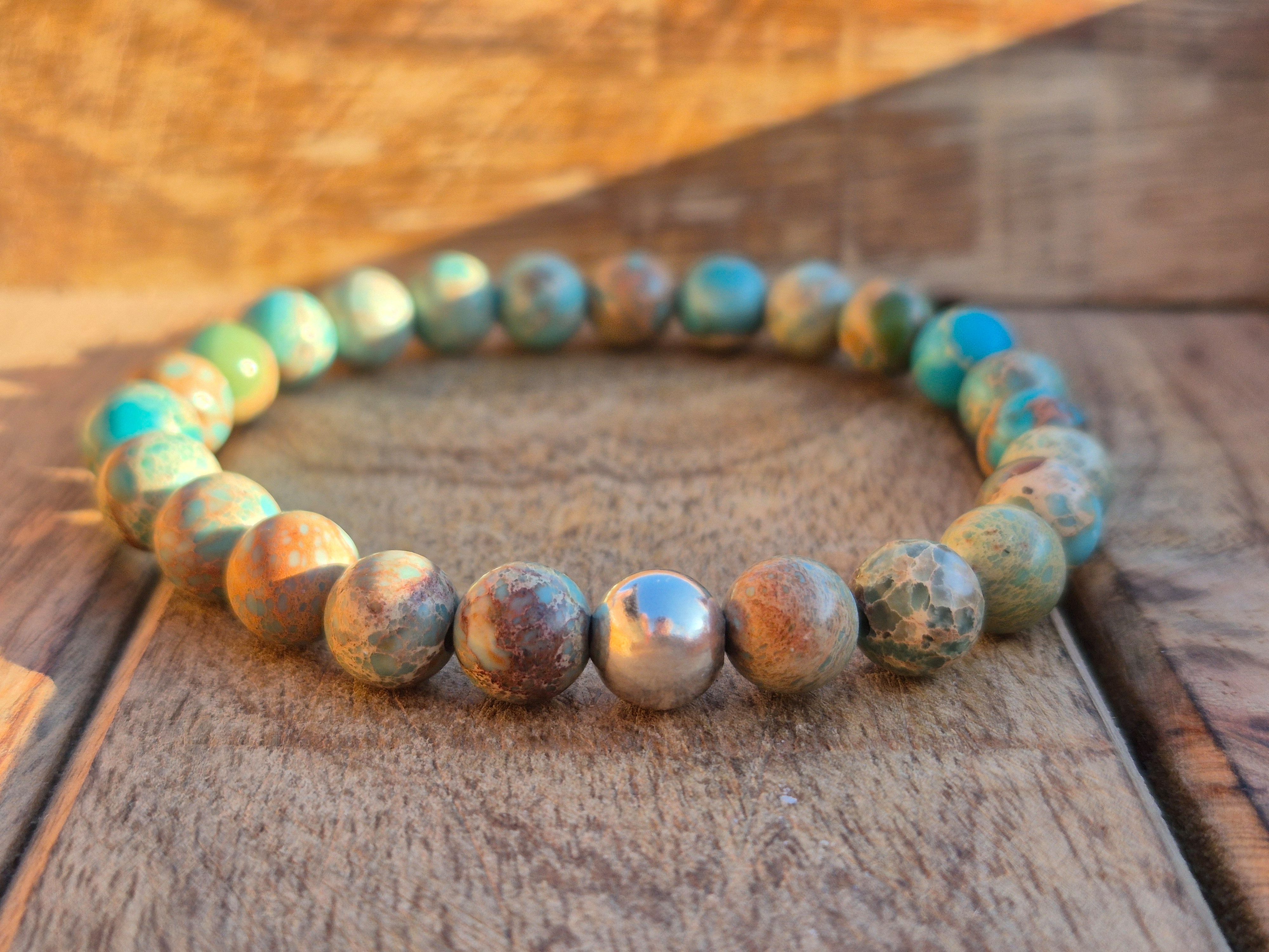NAHLE Perlenarmband Variscit mit 925 Silberperle günstig online kaufen