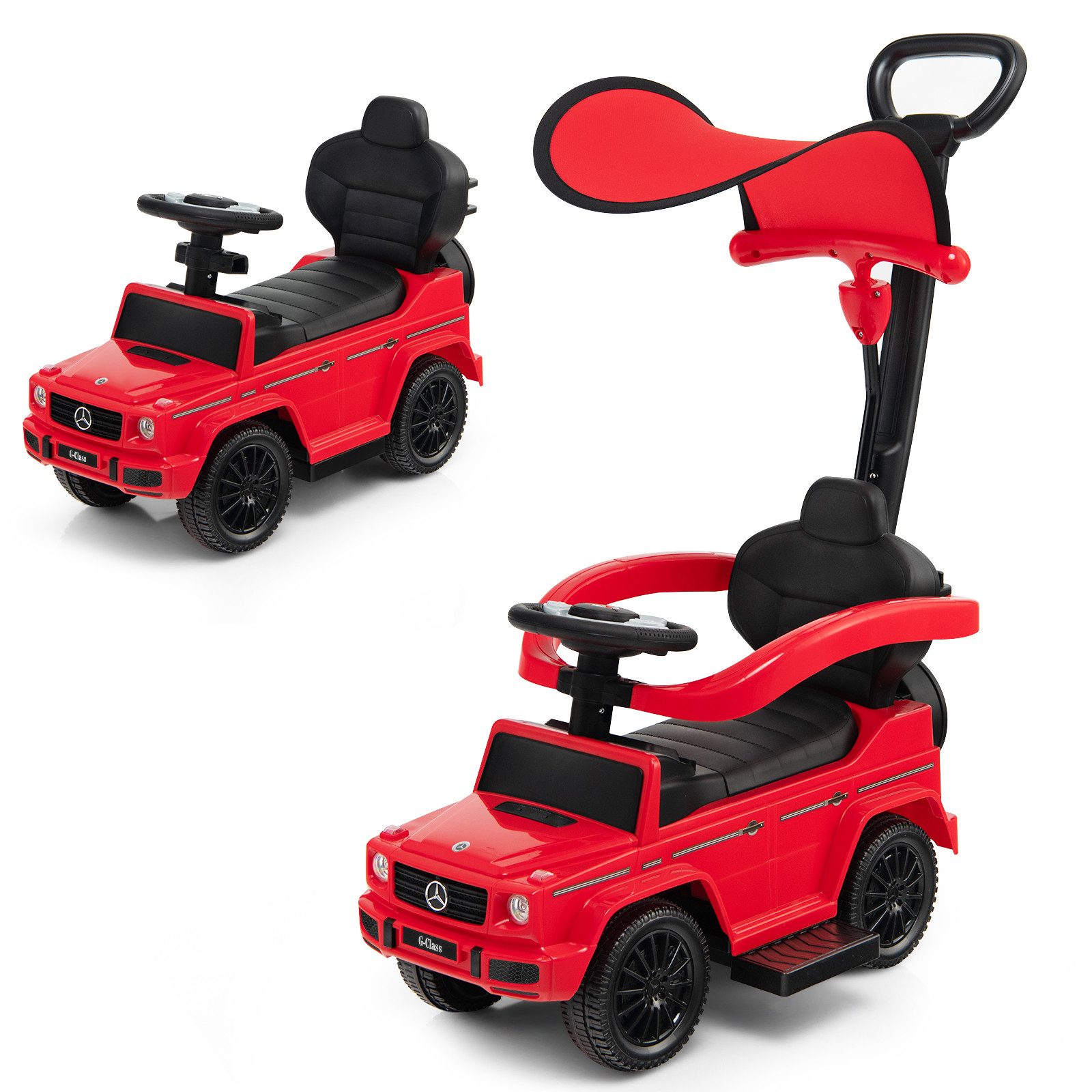 COSTWAY Машинки Bobby-Car и каталкиauto, Mercedes Benz 3 in 1 Kinderfahrzeug