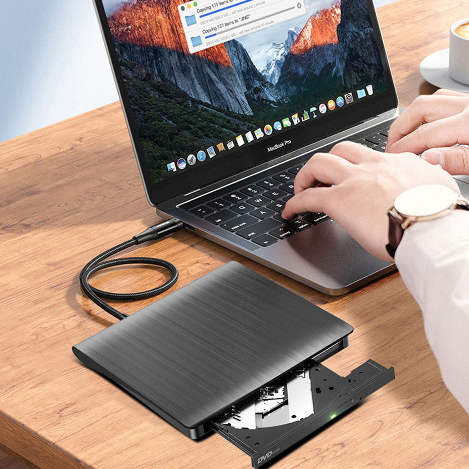 FELIXLEO Externes DVD Laufwerk USB 3.0 CD DVD RW Brenner DVD-Brenner DVD-Brenner – Bild 5 von 5