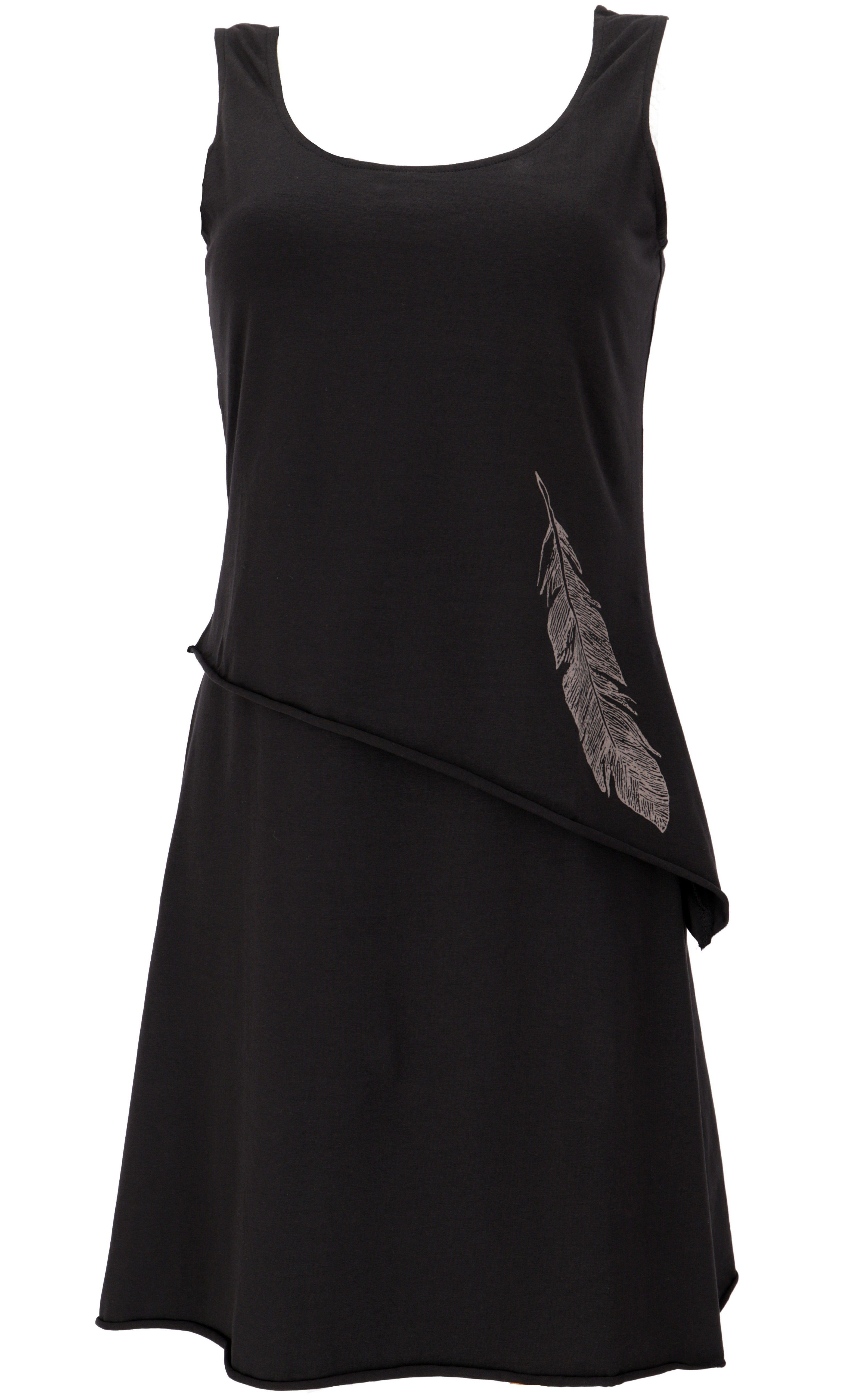Guru-Shop Midikleid Minikleid aus Bio-Baumwolle im Lagenlook,.. alternative Bekleidung