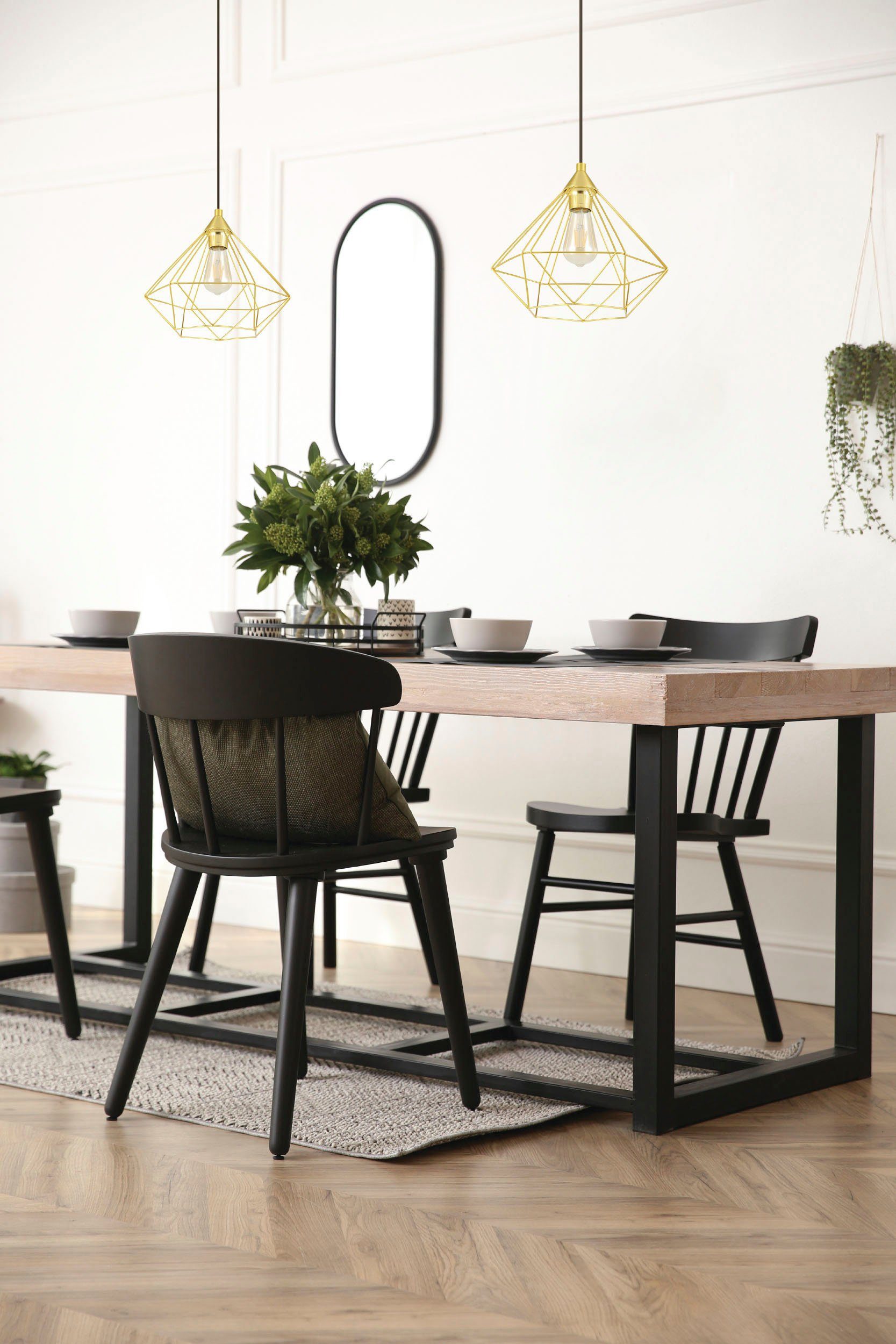 EGLO Hängeleuchte TARBES Hängelampe, E27, Stahl, Esszimmerlampe, Vintage, I günstig online kaufen