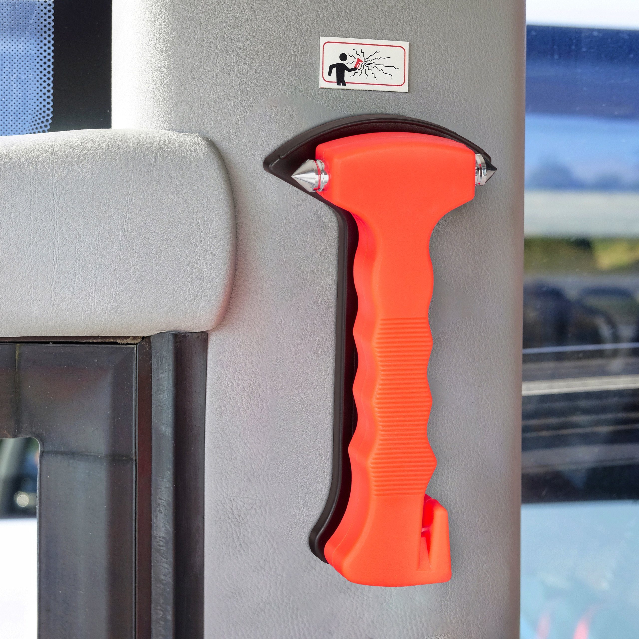 relaxdays Klauenhammer Notfallhammer Auto mit Gurtschneider (1-St) – Bild 3 von 5