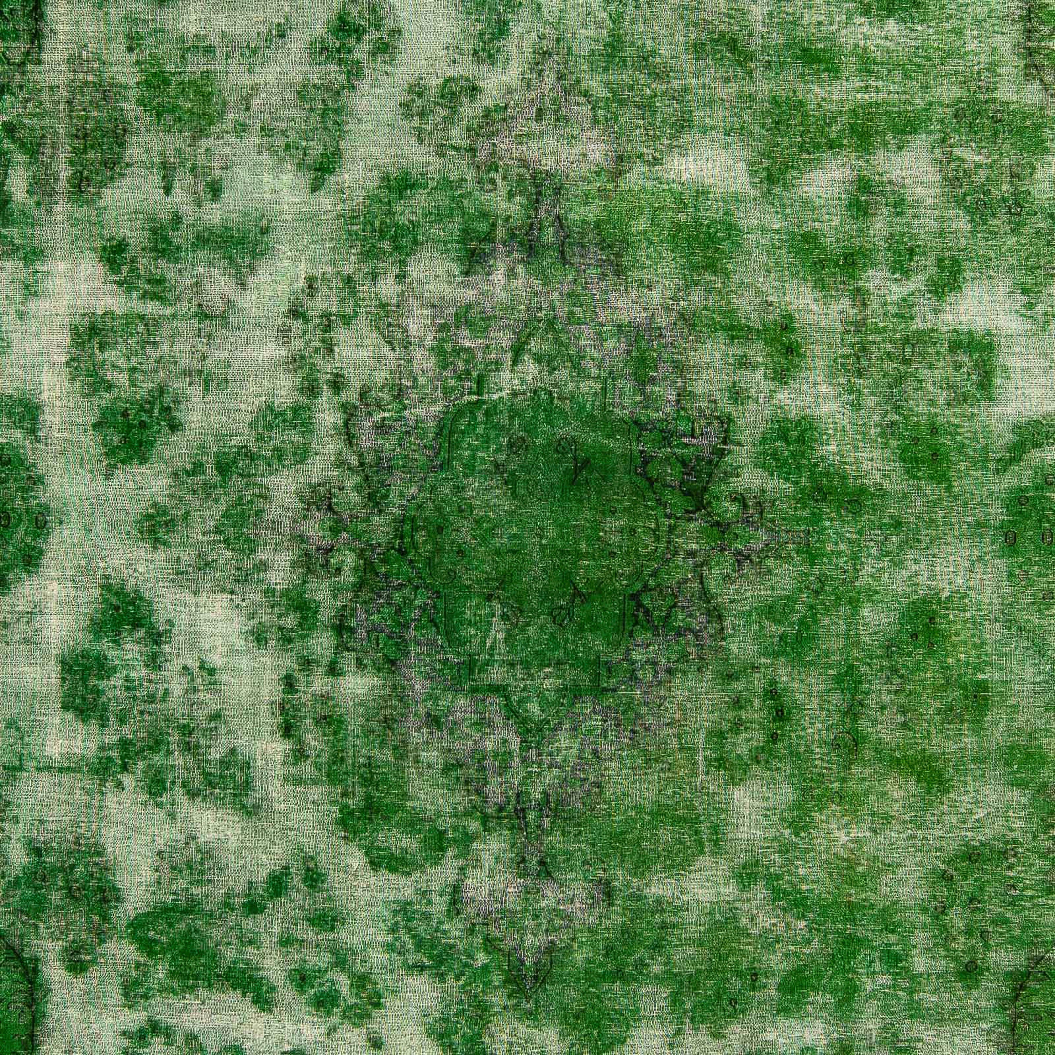 Teppich Vintage - 392 cm grün, mm, 8 Einzelstück Höhe: rechteckig, 294 mit Wohnzimmer, Handgeknüpft, x - Zertifikat morgenland