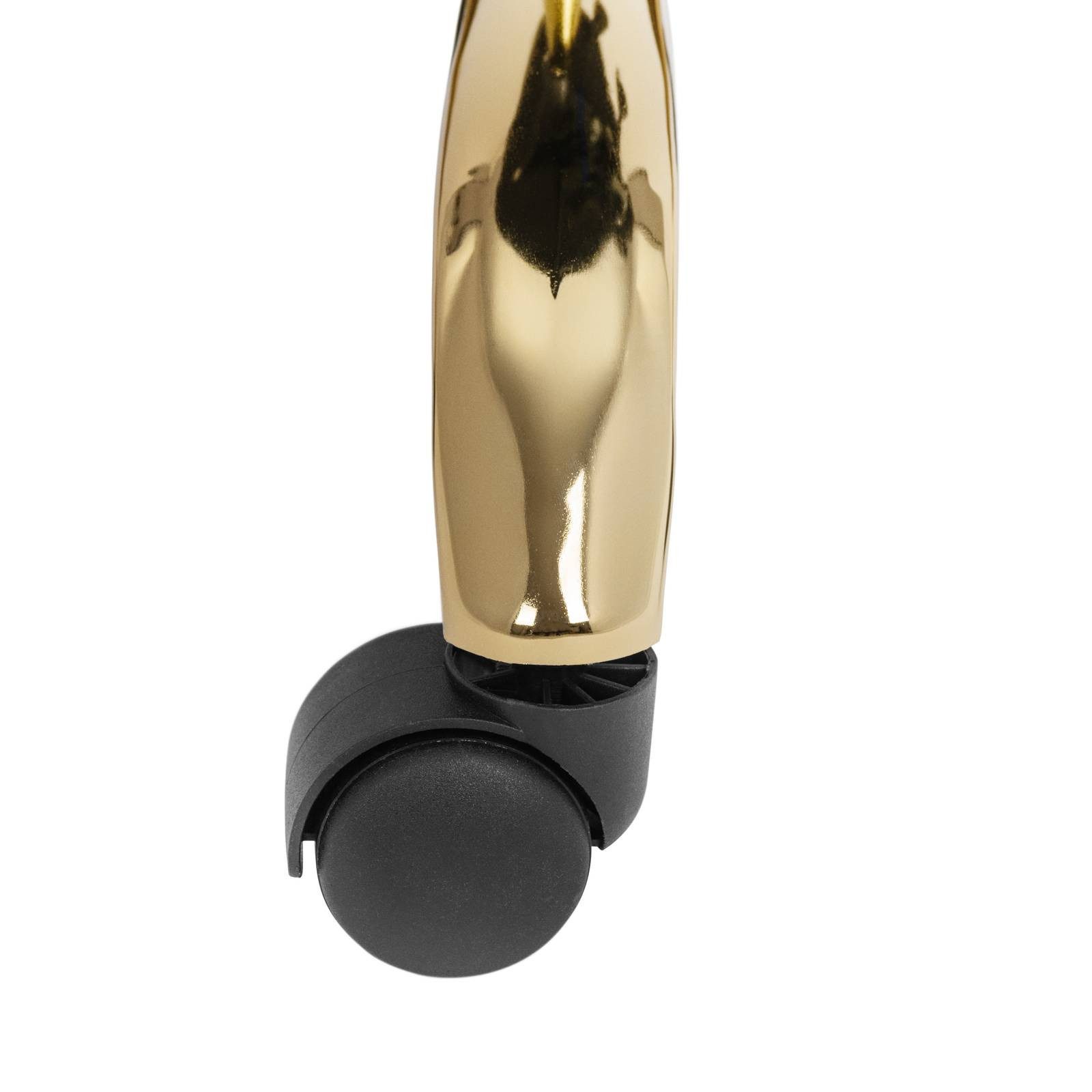 Physa Drehstuhl Sattelstuhl Sattelhocker mit Lehne Rollhocker Schwarz/Golden, Schwarz, Golden – Bild 5 von 5