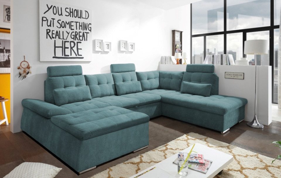 ED EXCITING DESIGN Wohnlandschaft Nalo, mit Schlaffunktion