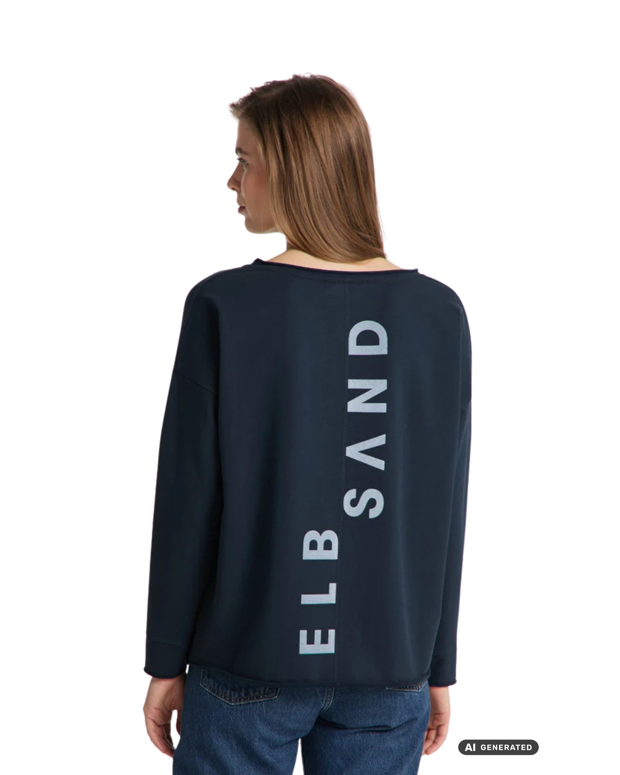 Elbsand Sweatshirt Elbsand, Riane - locker geschnittenes Wohlfühl Sweatshirt Rollsaum