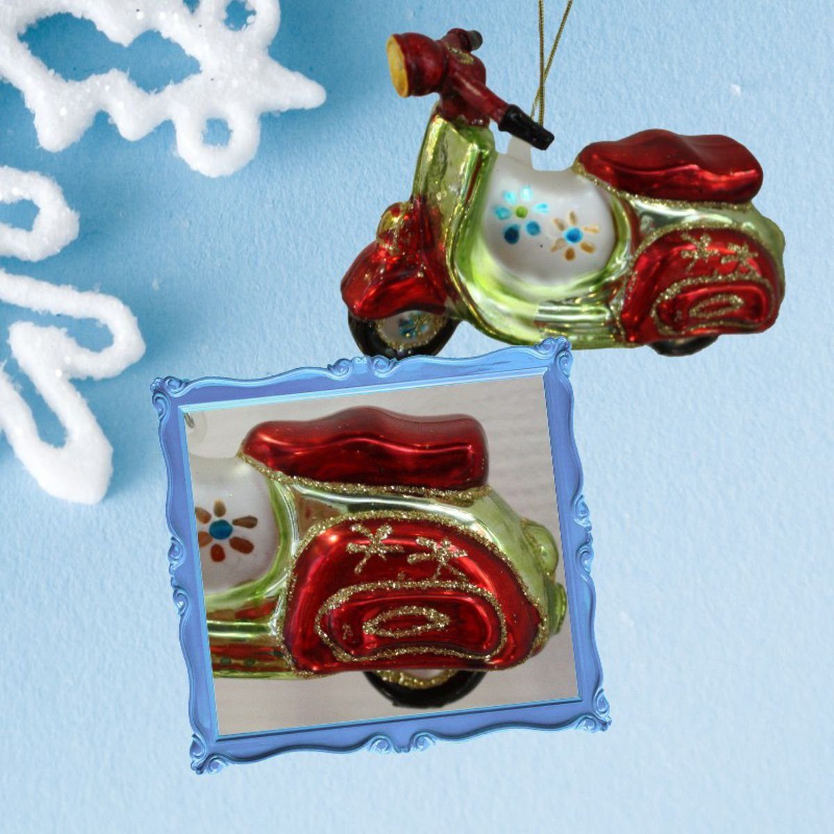 Roller Christbaumschmuck rot-grün Weihnachts-Hänger INGE-GLAS INGE-GLAS® (1-tlg)