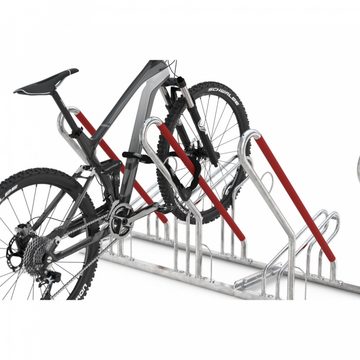 Dreifke Fahrradständer Fahrrad Anlehnparker 2502 XBF, zur Freiaufstellung, 2 Räder einseiti, für 2 Fahrräder