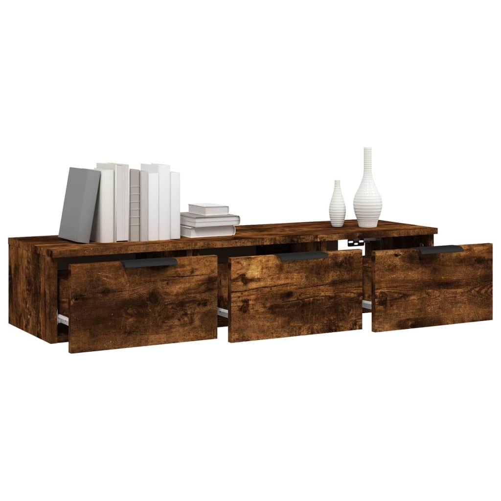 Wandschrank Räuchereiche Regal 1-tlg. cm Holzwerkstoff, 102x30x20 vidaXL