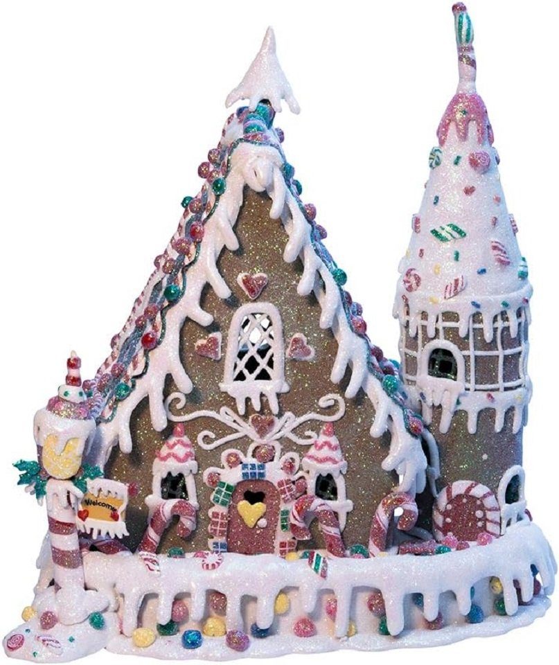 Dekofigur D2414 - LED Lebkuchenhaus "Gasthaus", -33 cm/12"-