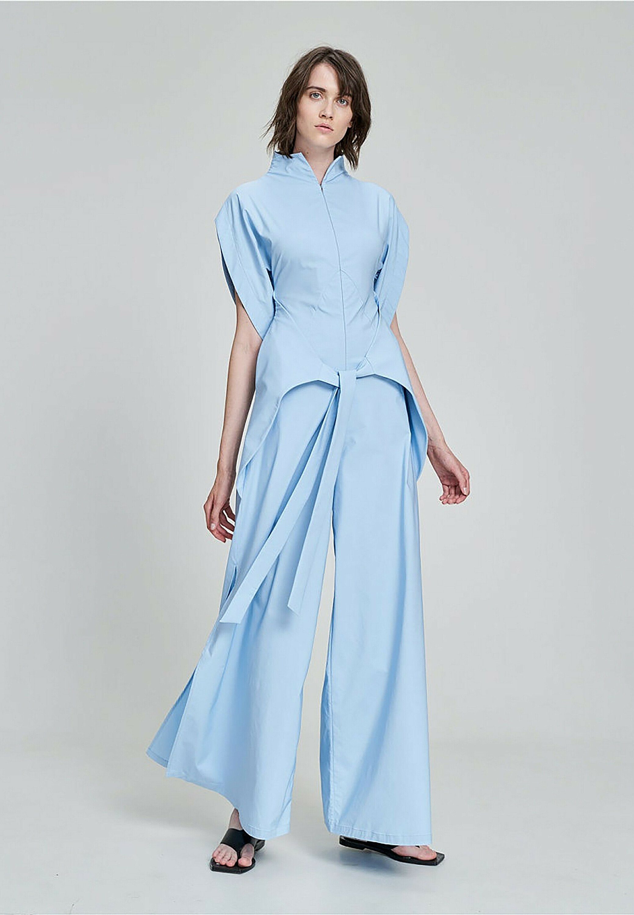 japanischen BRIGHT Jumpsuit Monosuit Style im BLUE-BLUE LEA