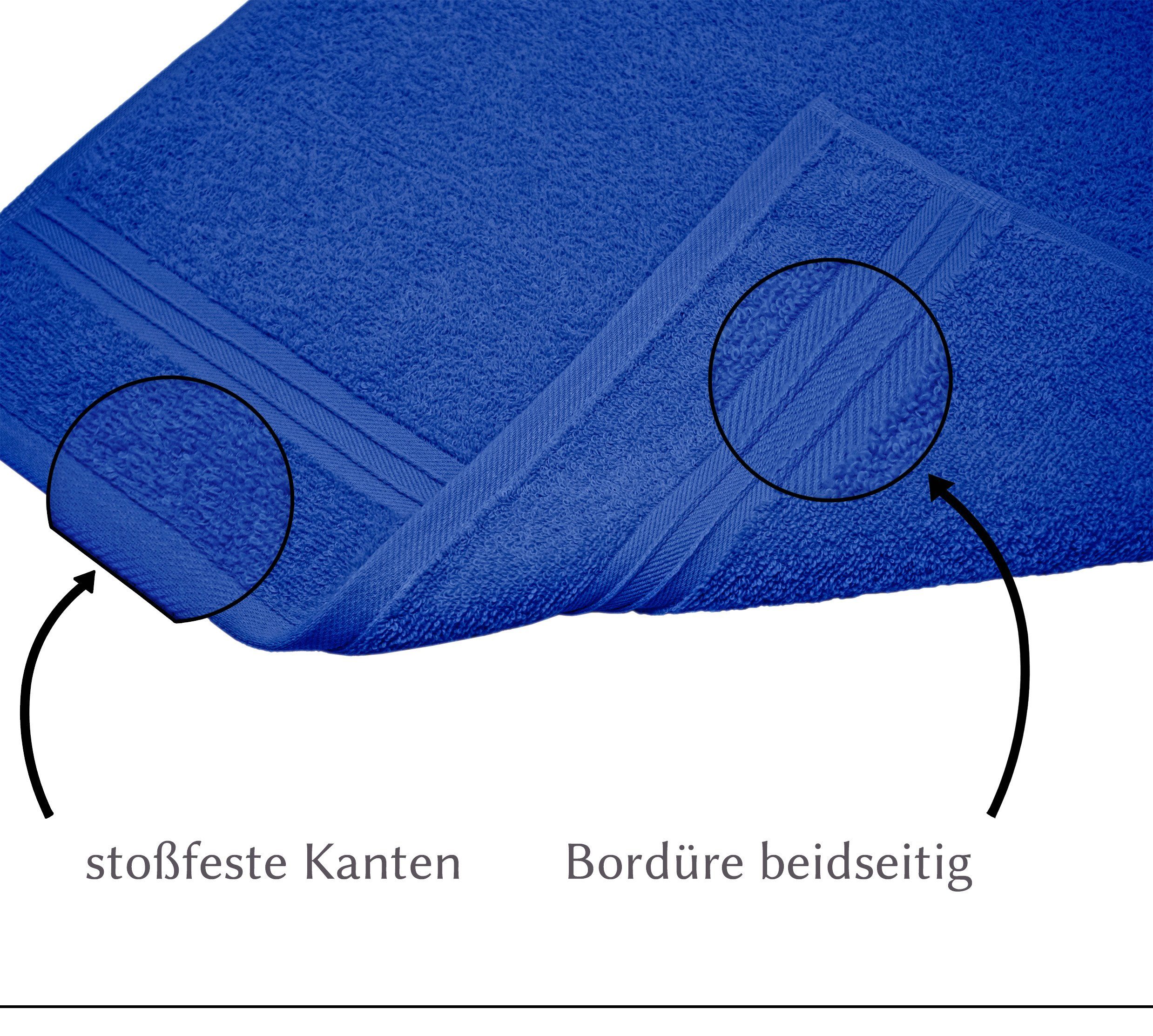 Küchenhandtücher (Spar-Set, blau 4-tlg), Blau Lashuma 50x50 Set Küchentücher, Königs Baumwolle Linz Handtuch Frottee, cm