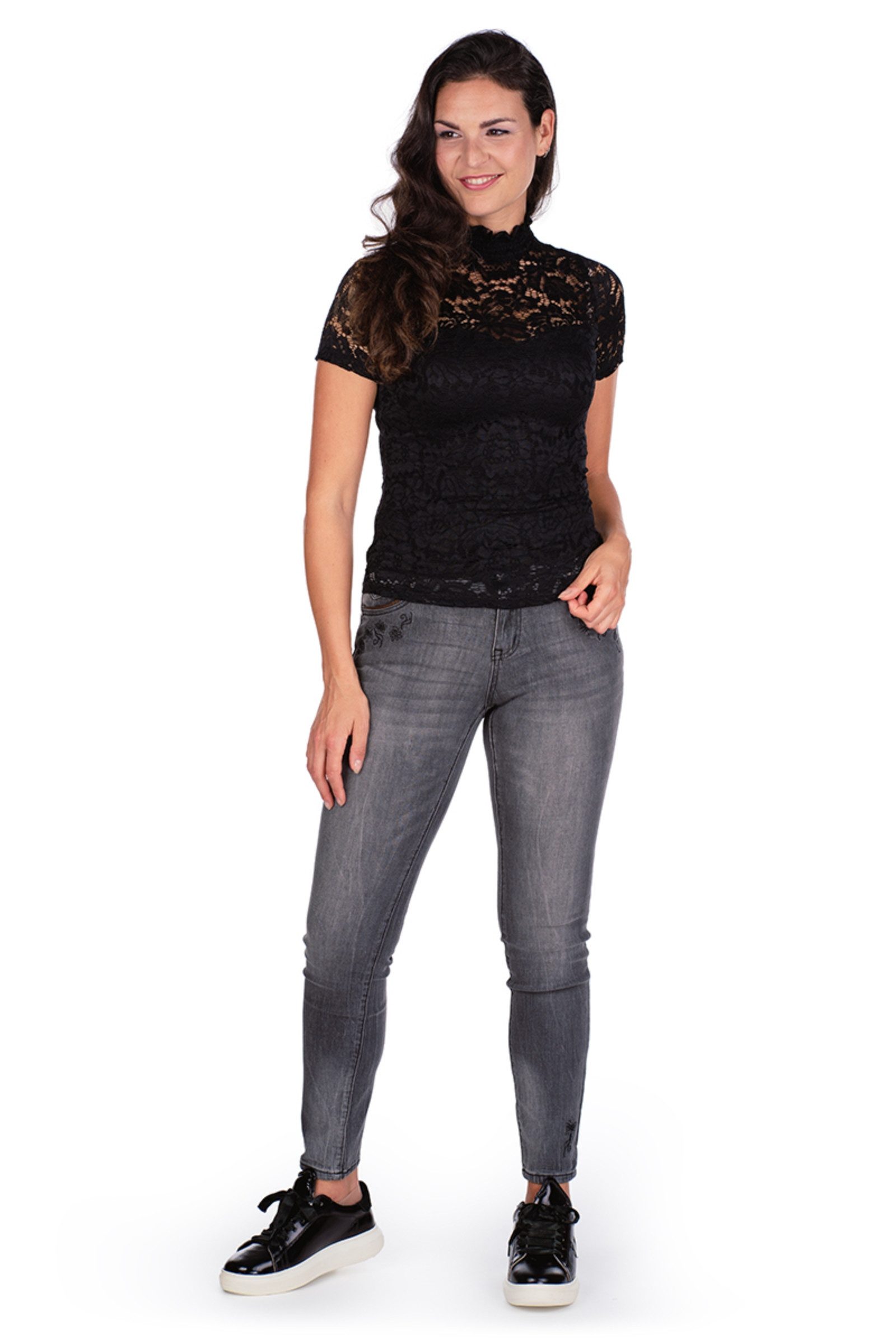 Hangowear Trachtenjeans Trachtenjeans Damen - WENCKE - grau