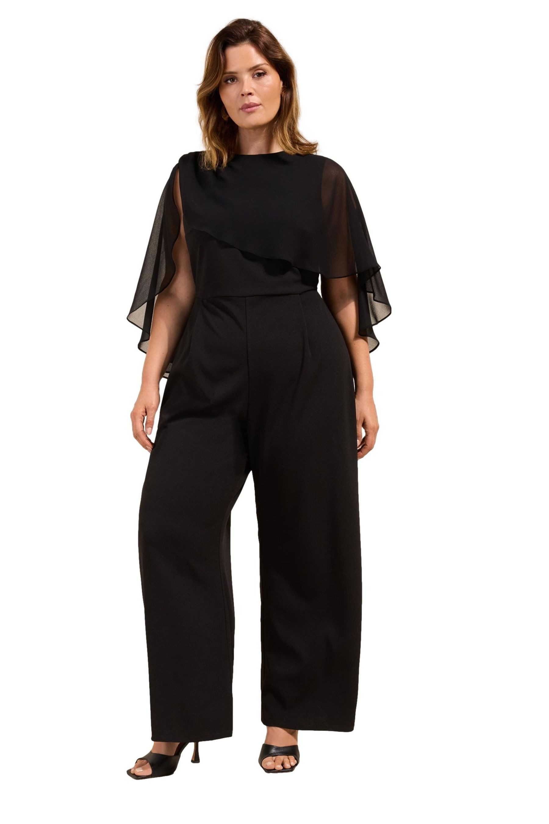 Friends Like These Jumpsuit Friends Like These Jumpsuit mit Cape-Ärmeln, Curve (1-tlg)