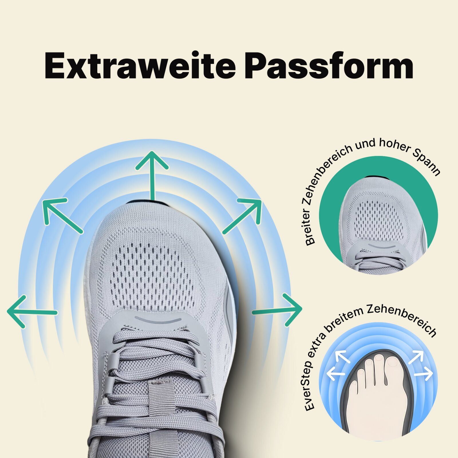 DOTALES Everstep Sportschuhe – Sneaker-Look Mit Barfußgefühl Barfußschuh Minimalschuhe, Turnschuhe