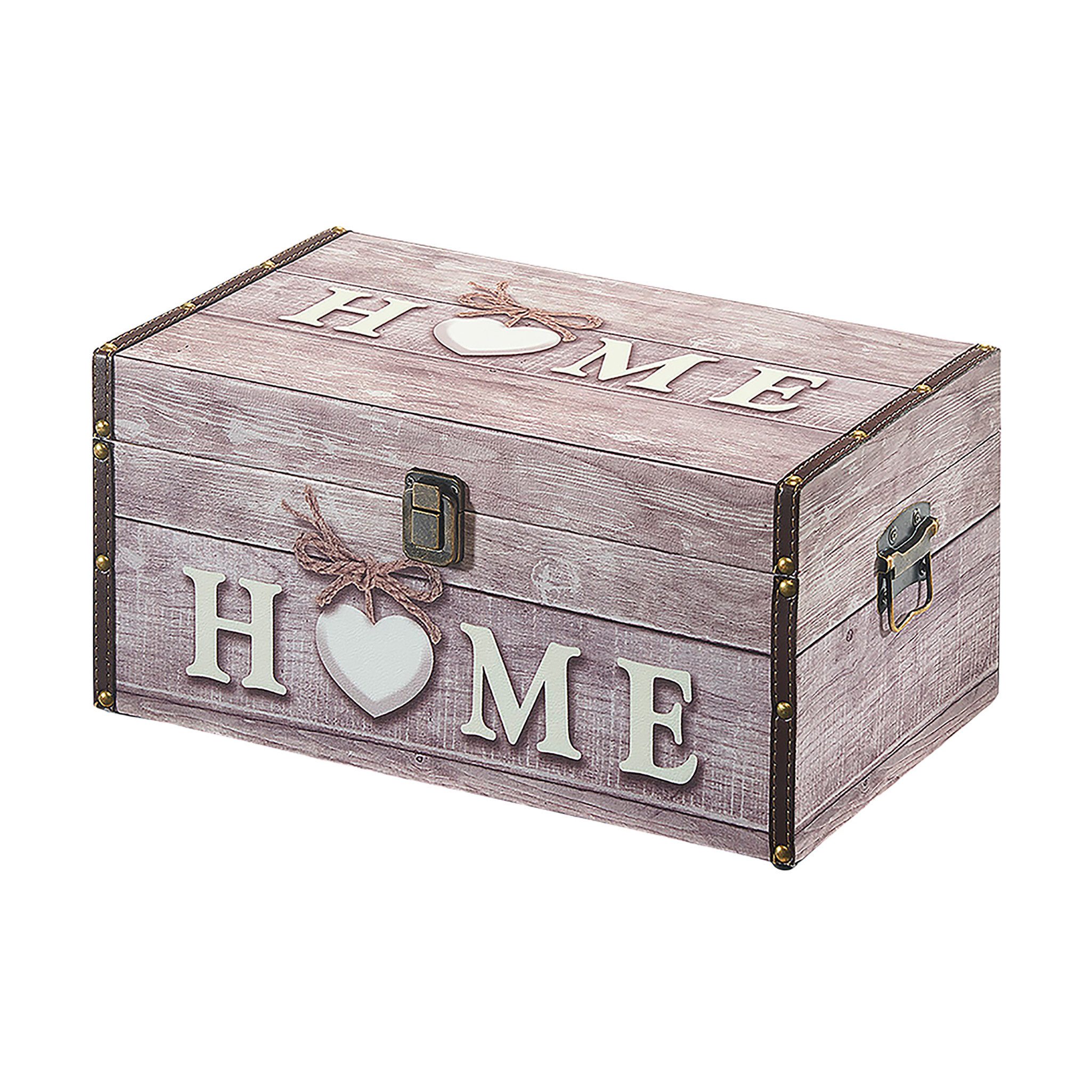 Kobolo Truhe Kiste Aufbewahrungsbox HOME 40x25x20cm günstig online kaufen