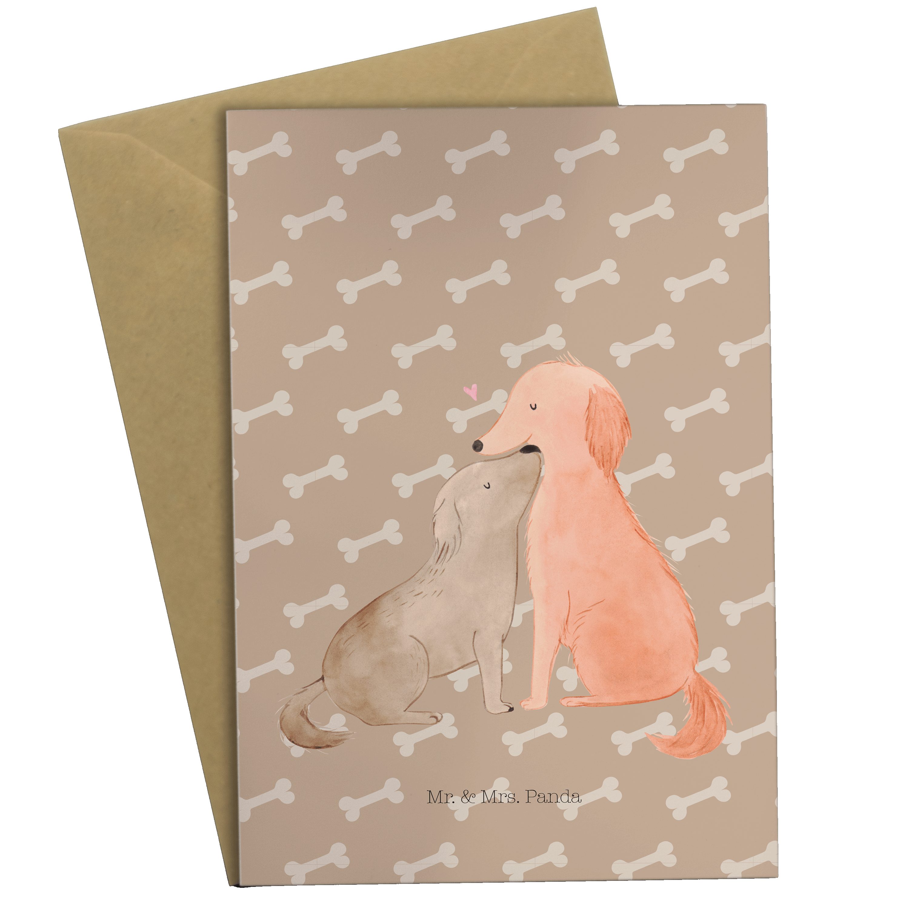 Mr. & Mrs. Panda Grußkarte Hunde Liebe - Hundeglück - Geschenk, Vierbeiner, Hundebesitzer, Haust