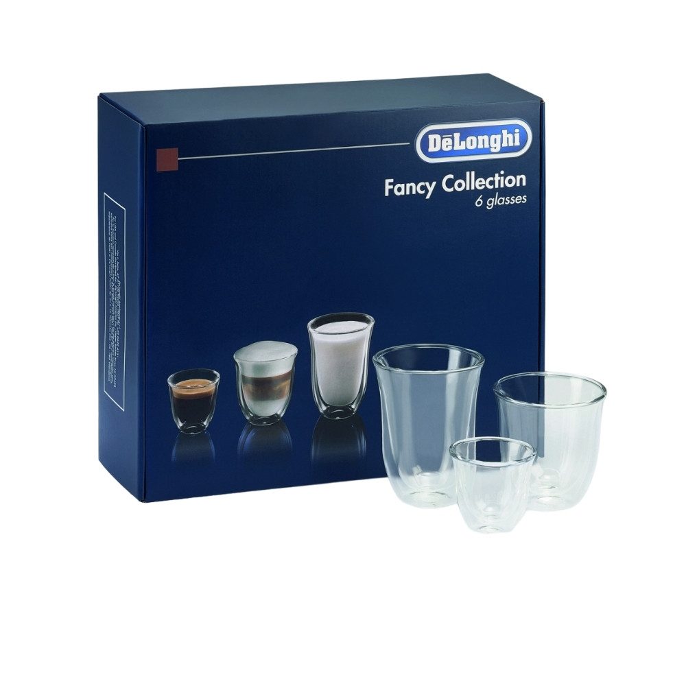 De'Longhi® Pinguino Karaffe Delonghi Essence Thermogläser Set DLSC302 für Getränke., (Thermogläser Set)