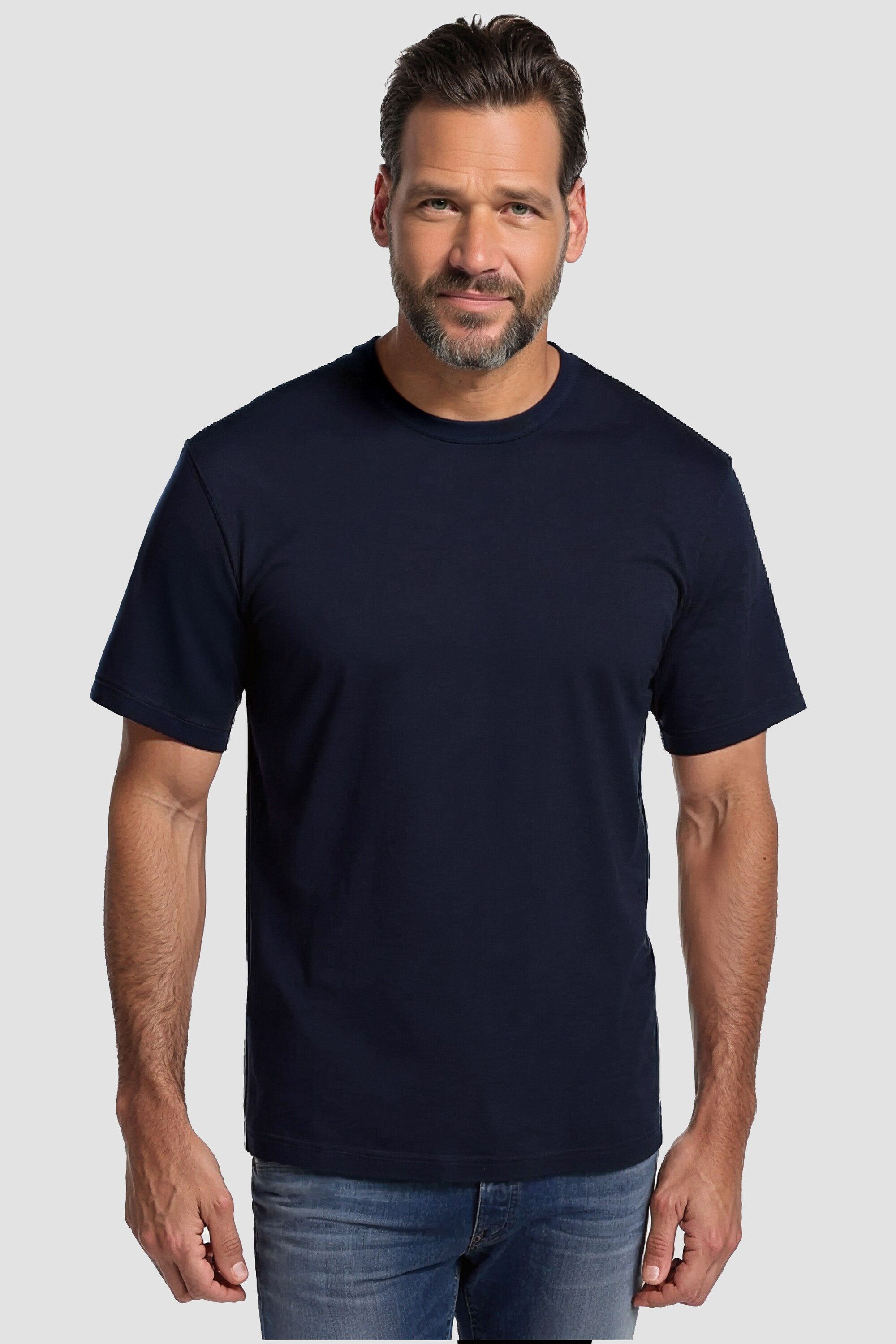 JP1880 T-Shirt T-Shirt Basic Rundhals gekämmte Baumwolle
