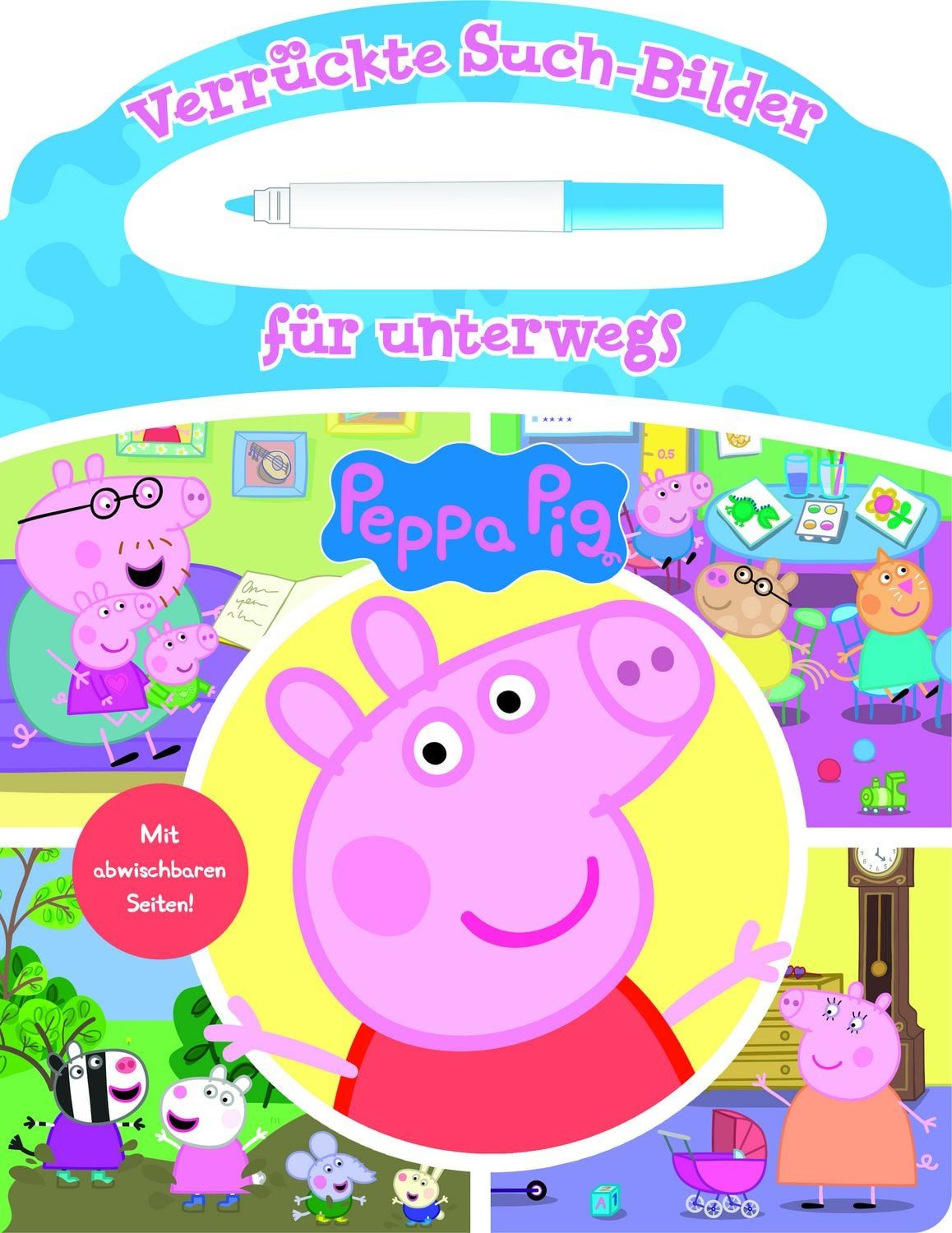Peppa Pig - Verrückte Such-Bilder für unterwegs - Wimmelbuch - Pappbil / diverse