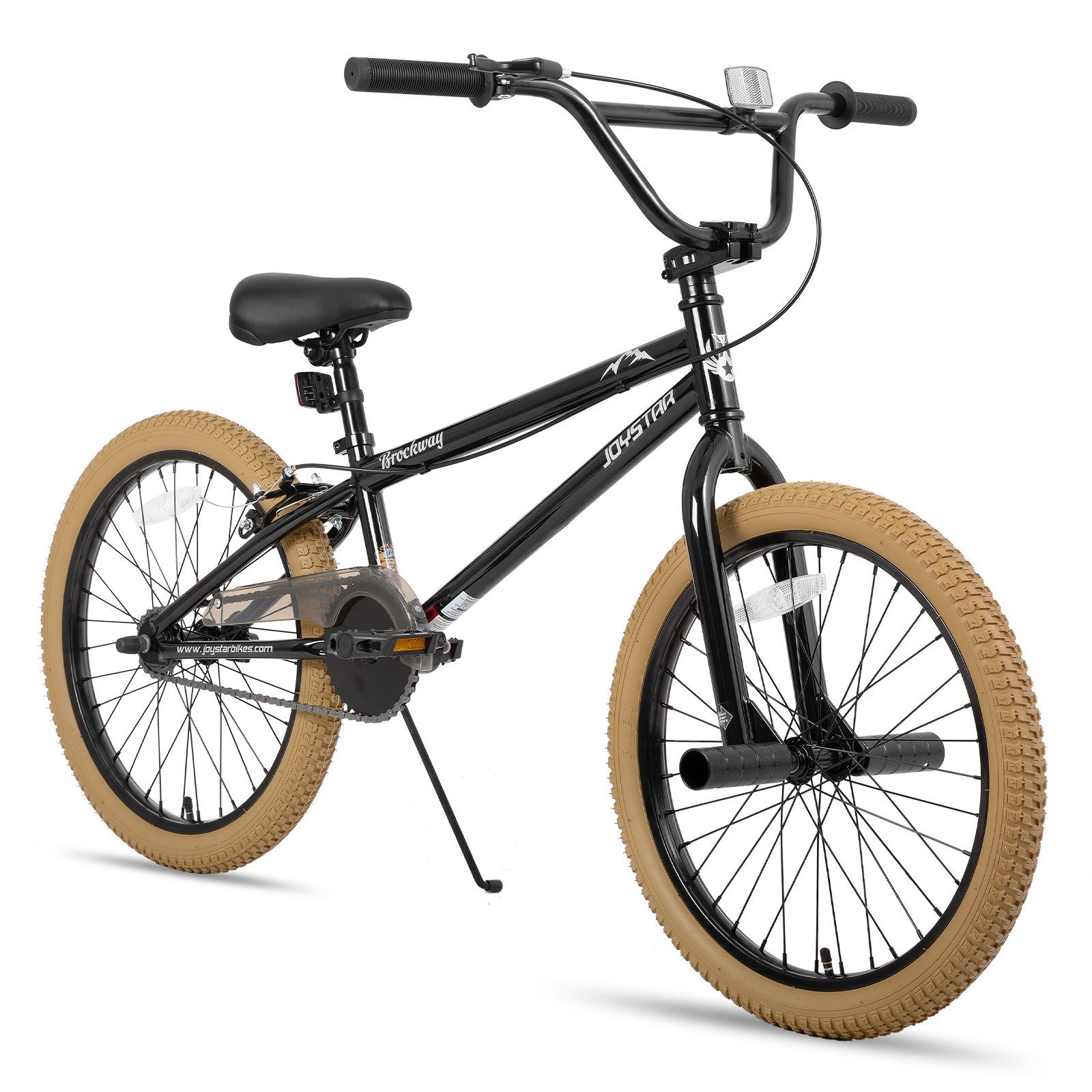 JOYSTAR Kinderfahrrad 20 Zoll BMX Fahrrad für Jungen Mädchen im Alter von 7-12 Jahren, Freestyle, Doppelbremsen, 2 pegs, Kettenschutz, Singlespeed