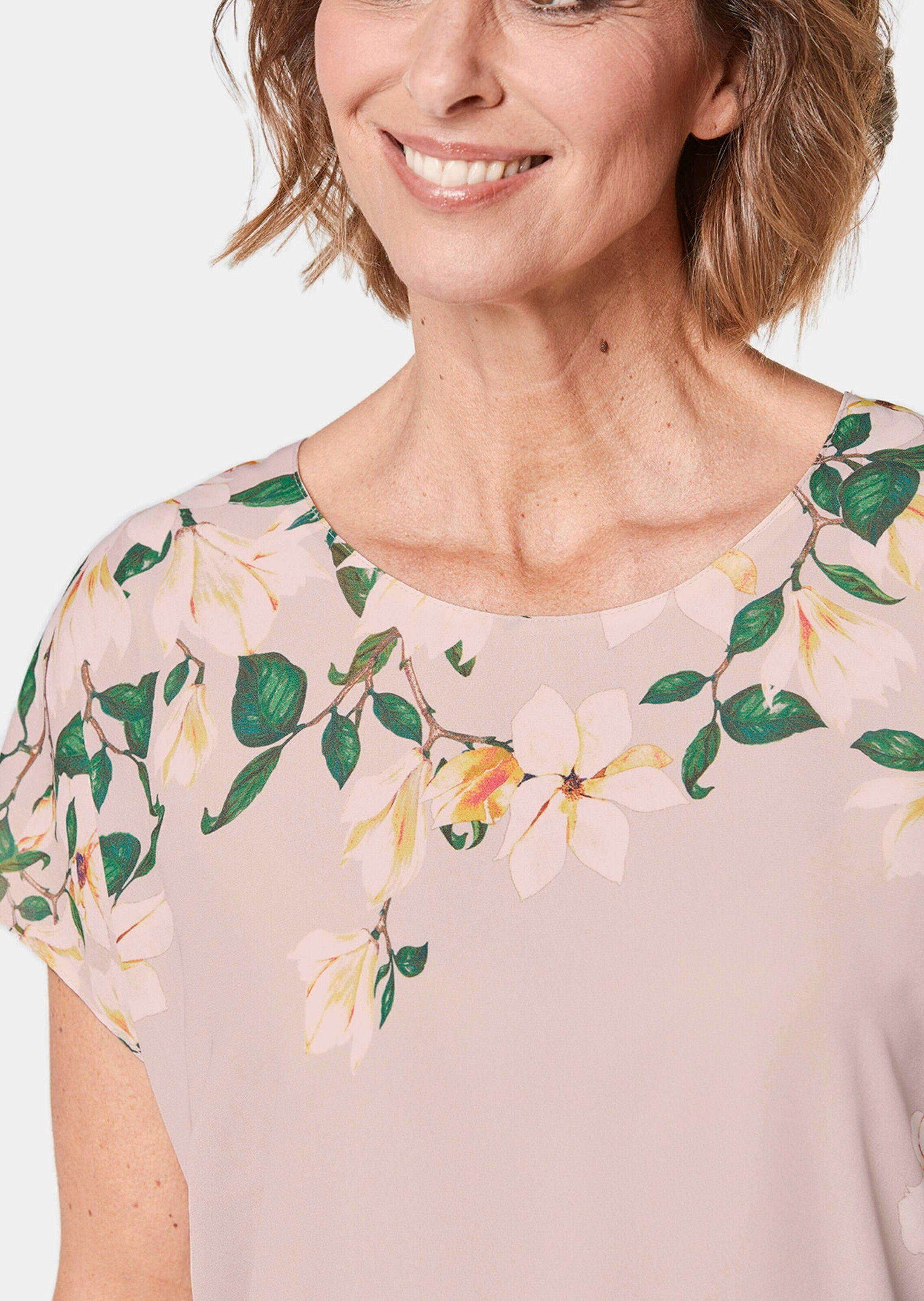 GOLDNER Chiffonbluse Luftige Chiffonbluse mit floralem Druck – Bild 5 von 5