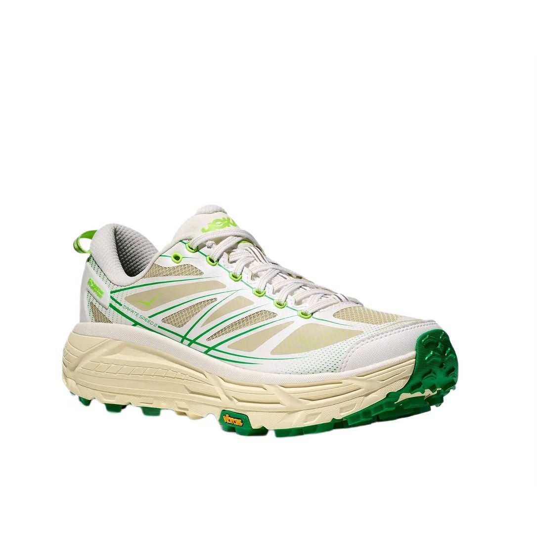 Hoka One One Mafate Speed 2 weiss/beige/grün Herren Laufschuh